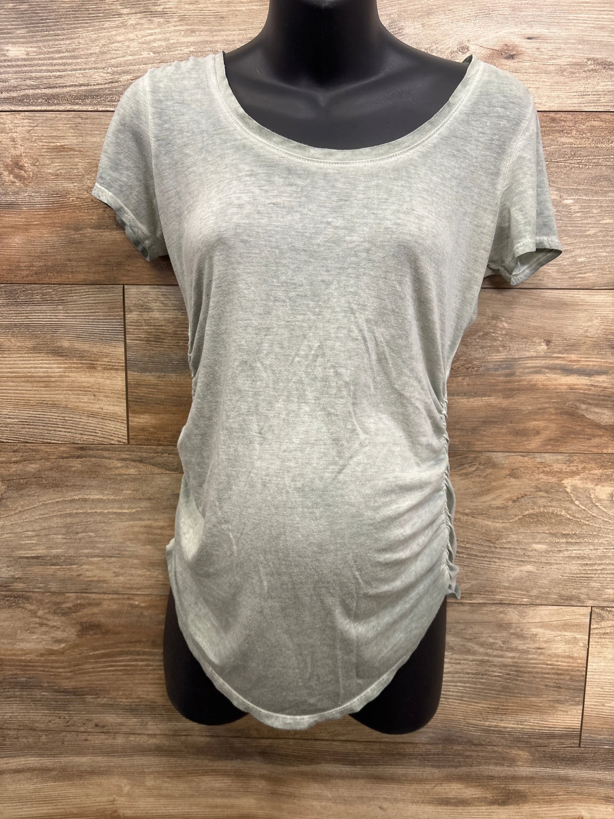 Motherhood Maternity Ruched Shirt Grey sz Medium