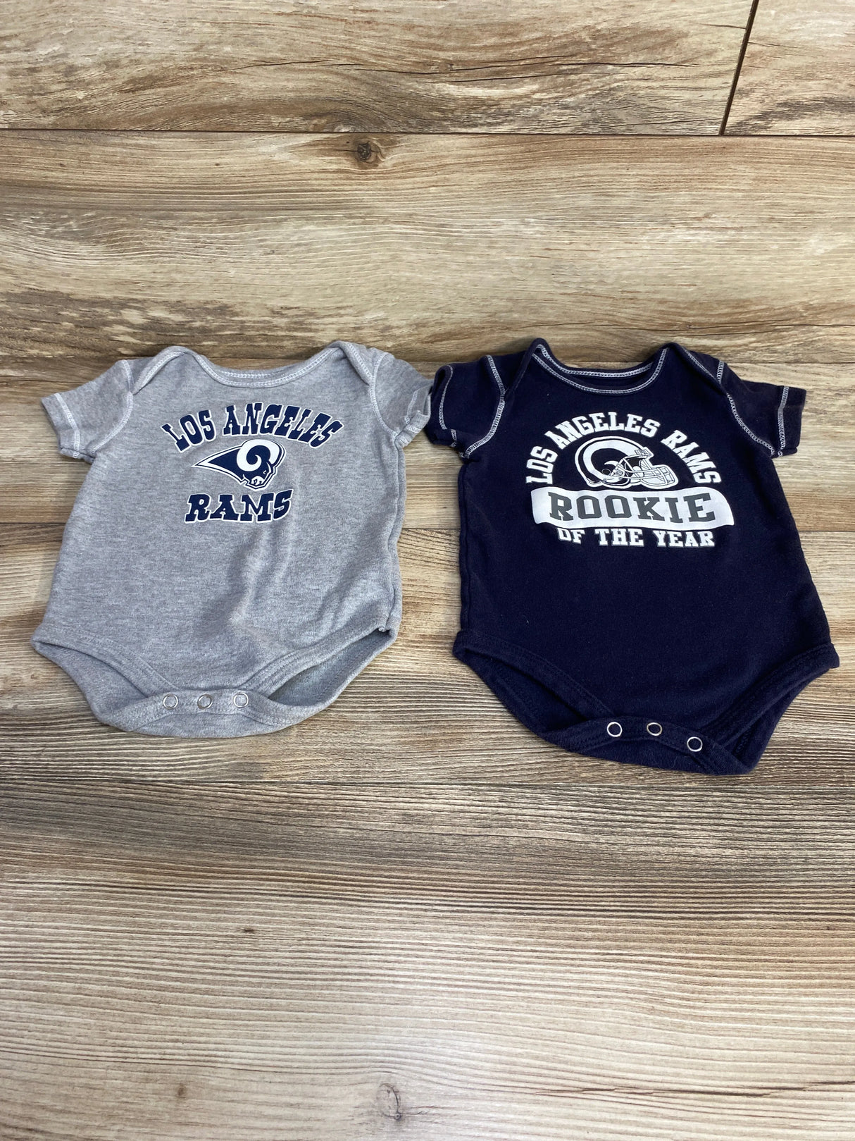 NFL Team 2pk Los Angeles Rams Bodysuits Gray/Navy sz 6-9m - Me n Mommy To Be