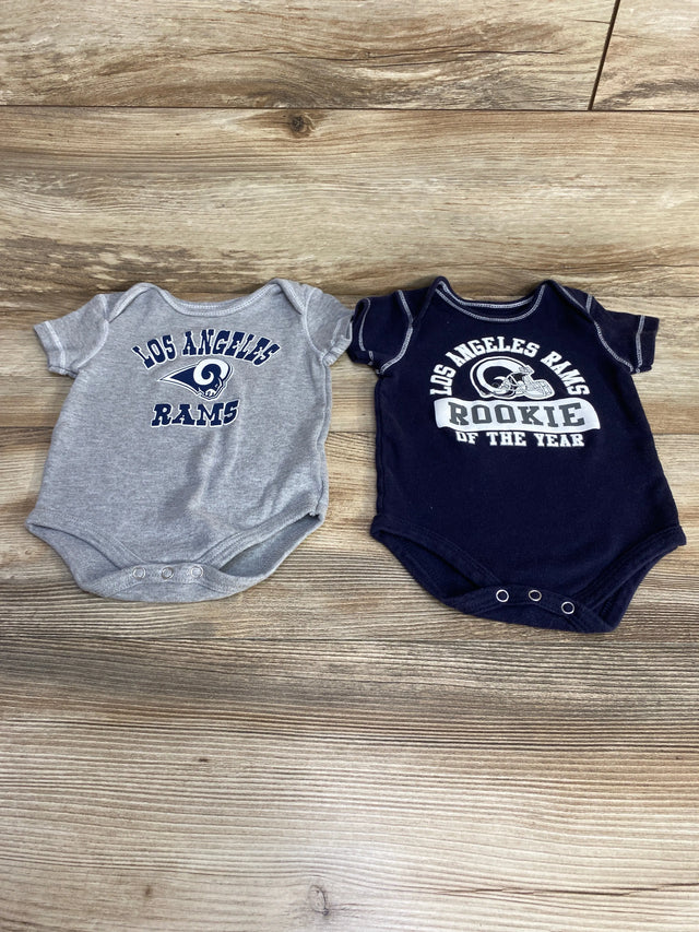 NFL Team 2pk Los Angeles Rams Bodysuits Gray/Navy sz 6-9m - Me n Mommy To Be