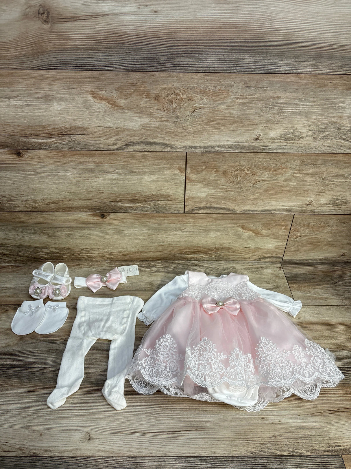 NEW TF Tafyy 6pc Dress Set Pink sz 3-6m
