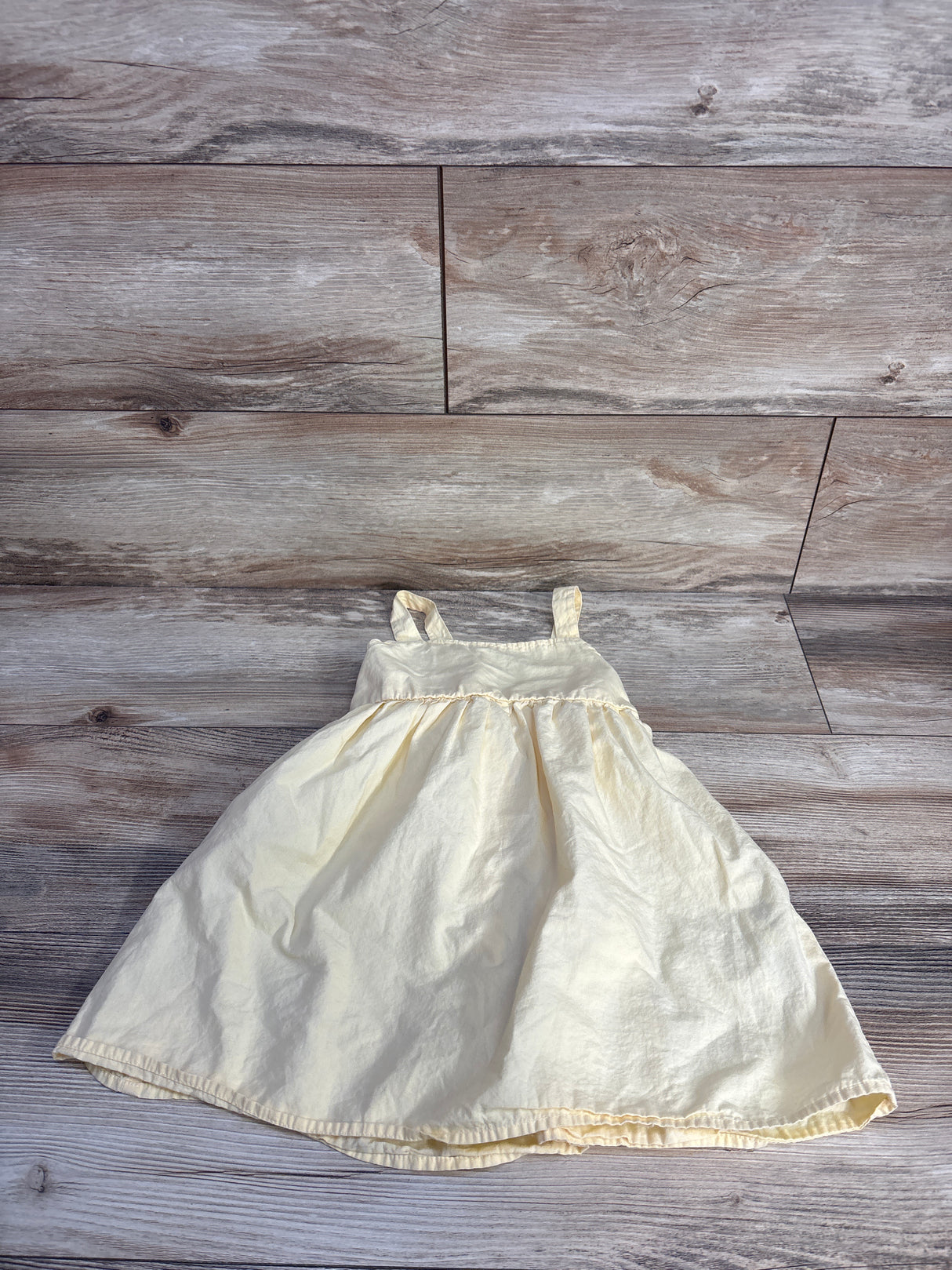 H&M Tie-Detail Cotton Dress Yellow sz 4T