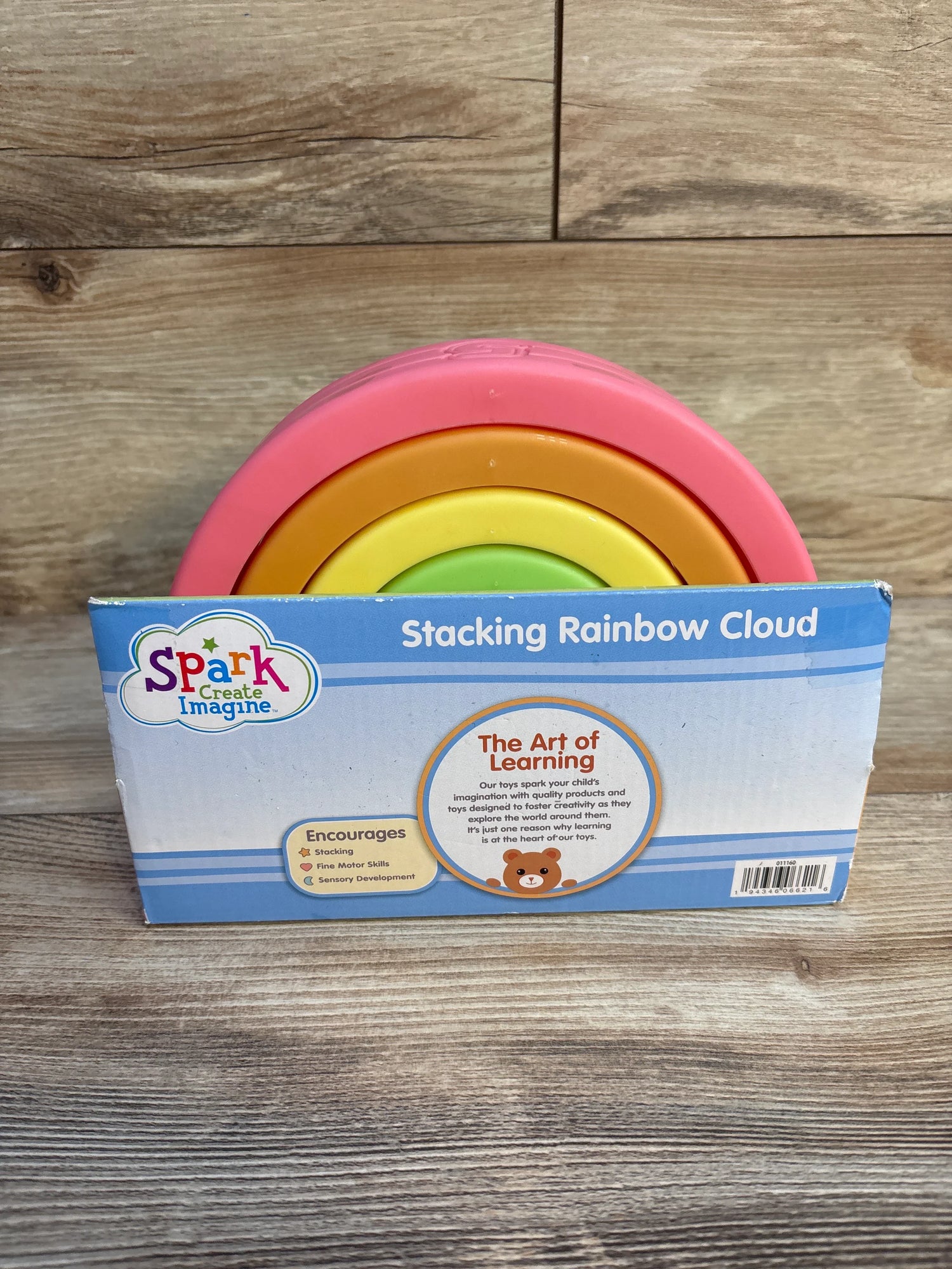 NEW Spark Create Imagine Stacking Rainbow Cloud 6Pc