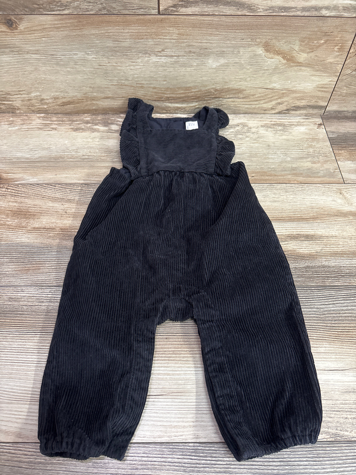 Baby Gap Corduroy Ruffle Overalls Black sz 6-12m