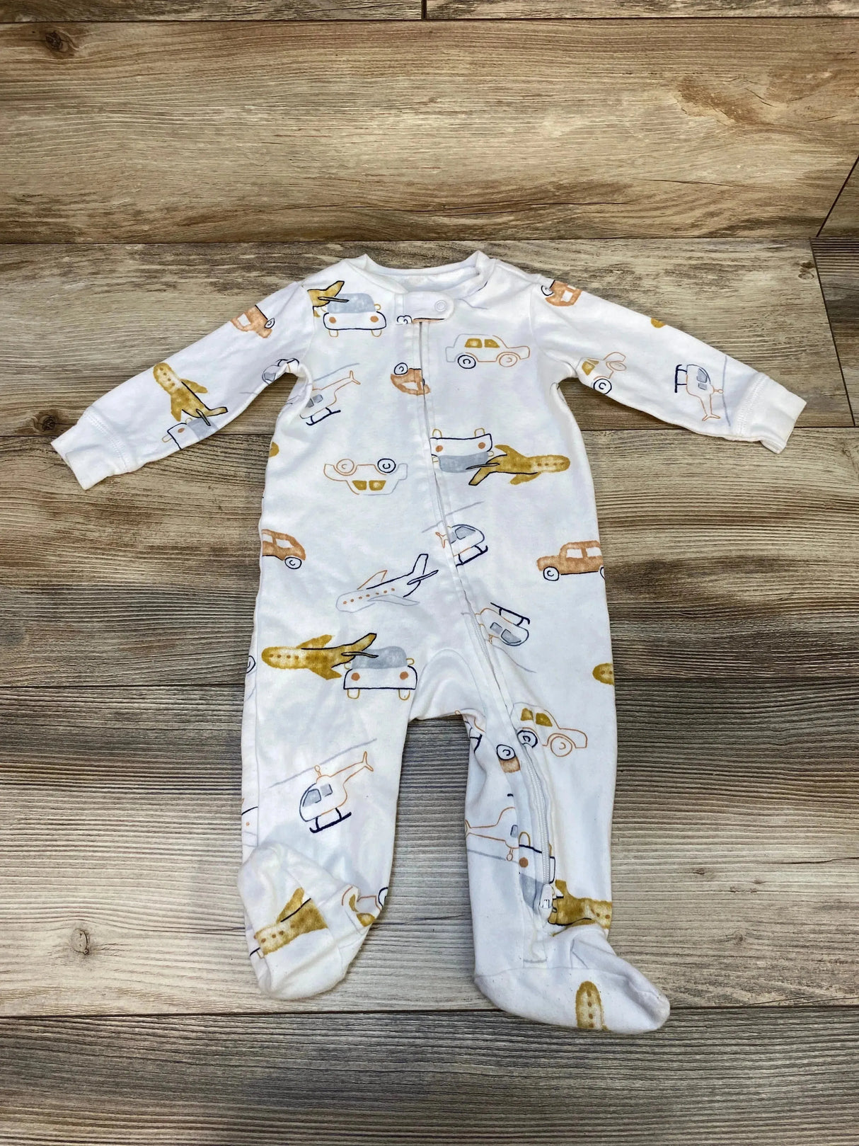 Carter's Vehicle Print Sleeper White sz 6m - Me n Mommy To Be