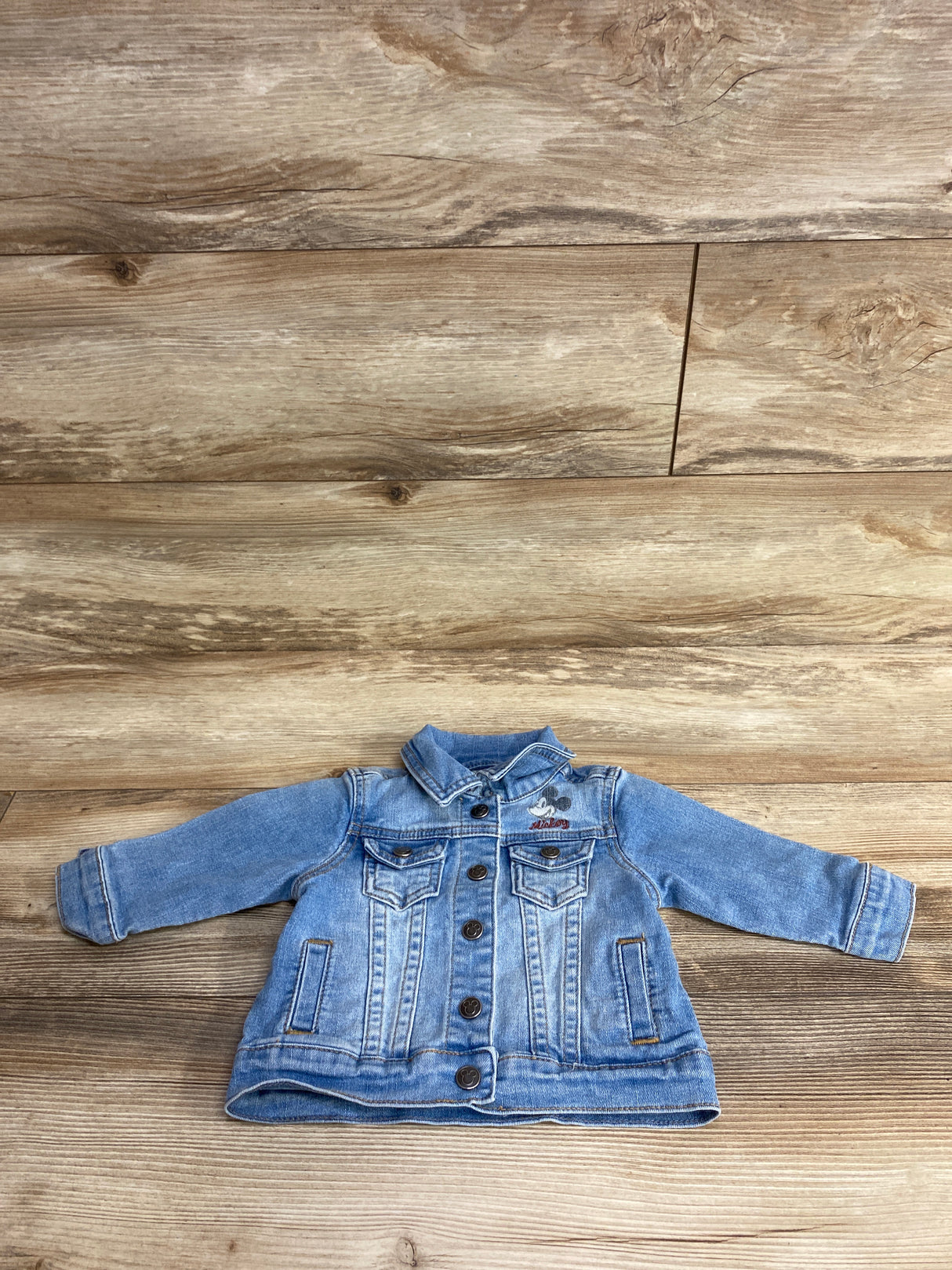 Disney Baby Denim Mickey Mouse Jacket Light Blue sz 6-9m