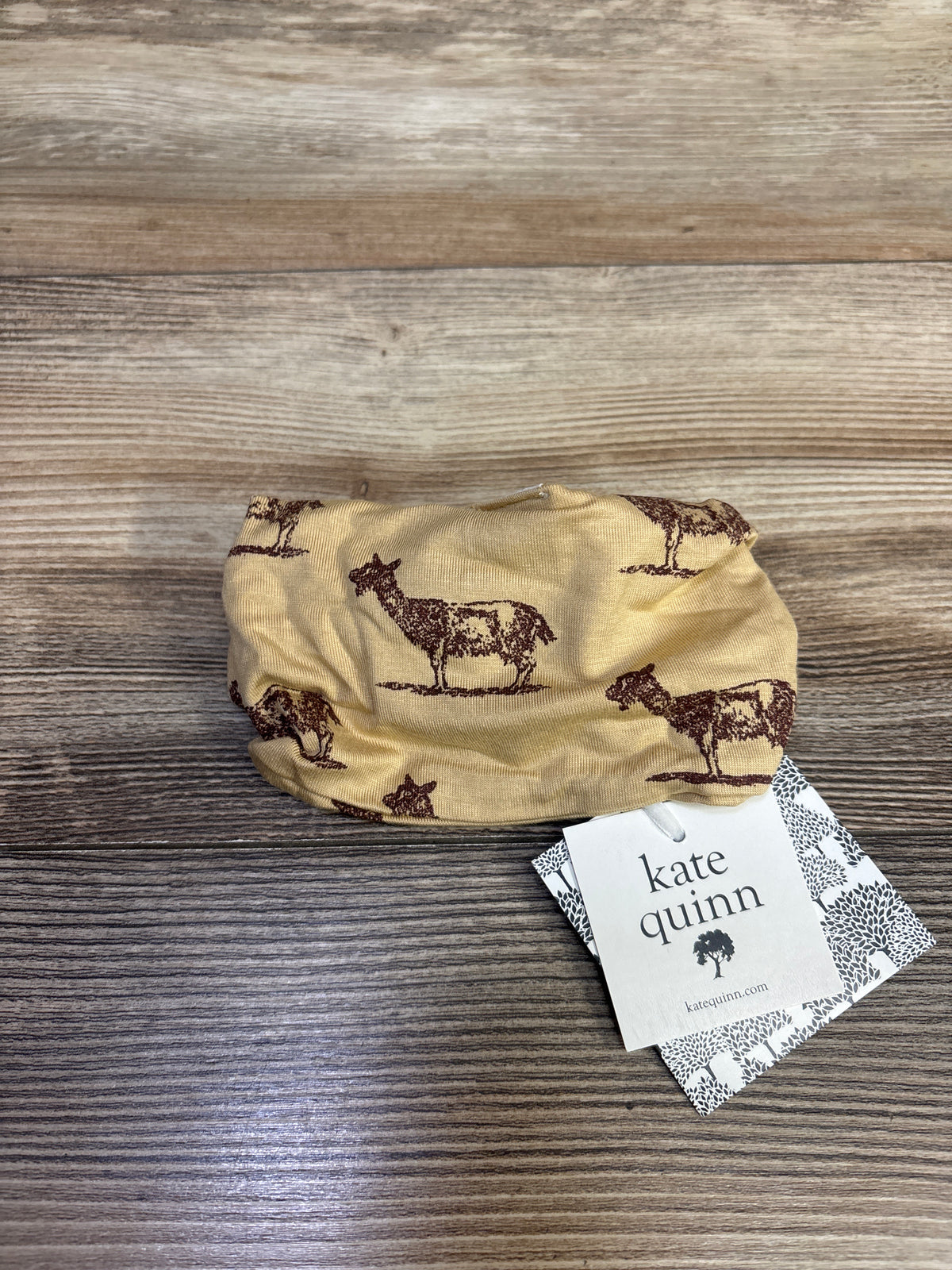 NEW Kate Quinn Stretchy Bow Headband in Cinnamon Billy The Goat sz 0-6m