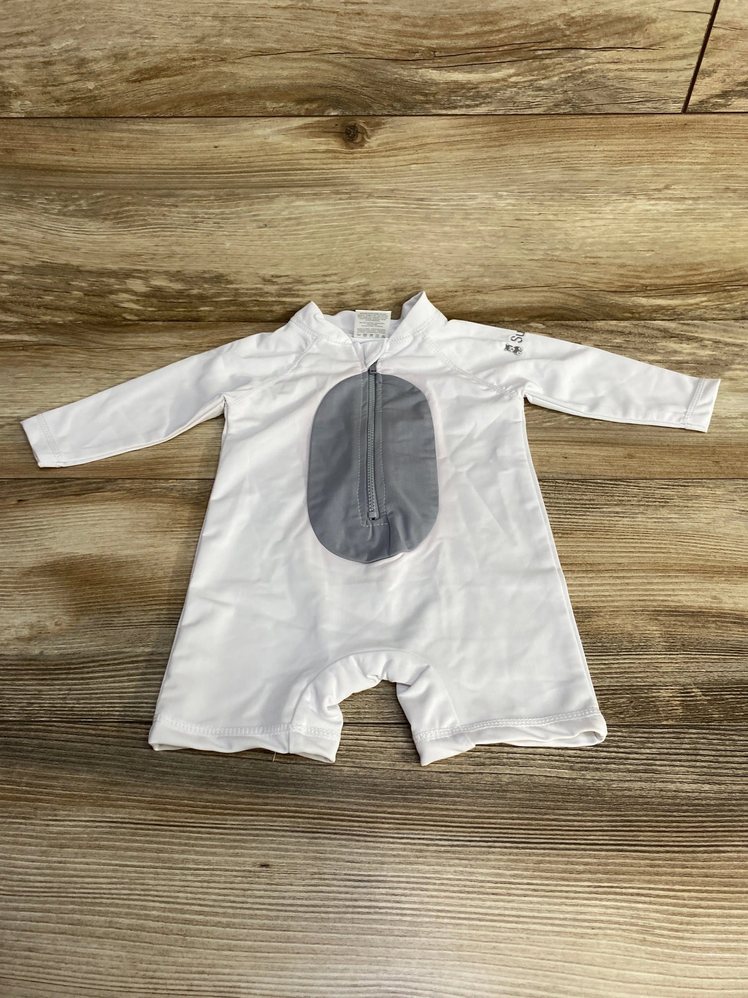 Funzies Rashguard Swimsuit White sz 6-12m - Me n Mommy To Be