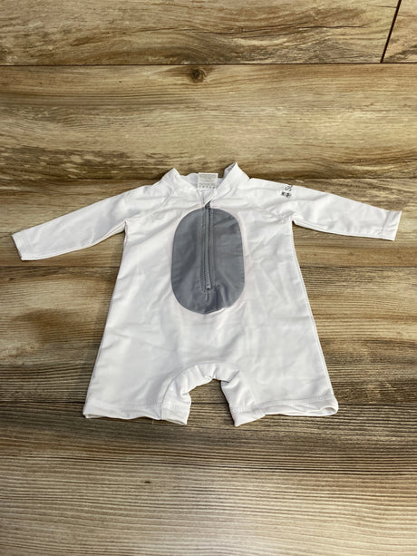 Funzies Rashguard Swimsuit White sz 6-12m - Me n Mommy To Be