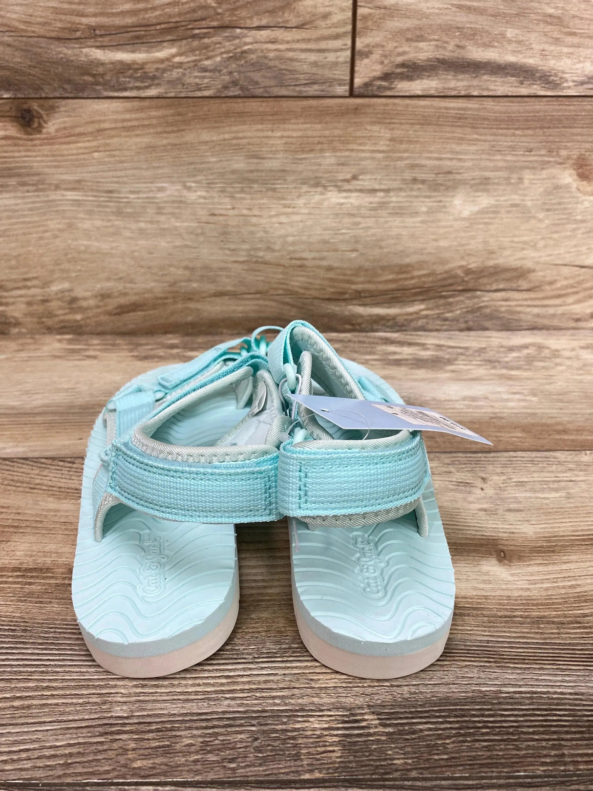 NEW Cat & Jack Emery Ankle Strap Sandals Turquoise sz 4Y - Me 'n Mommy To Be