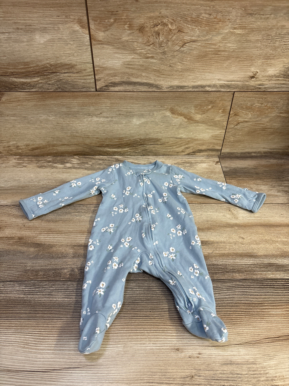 Carter's Floral Sleeper Blue sz 3m
