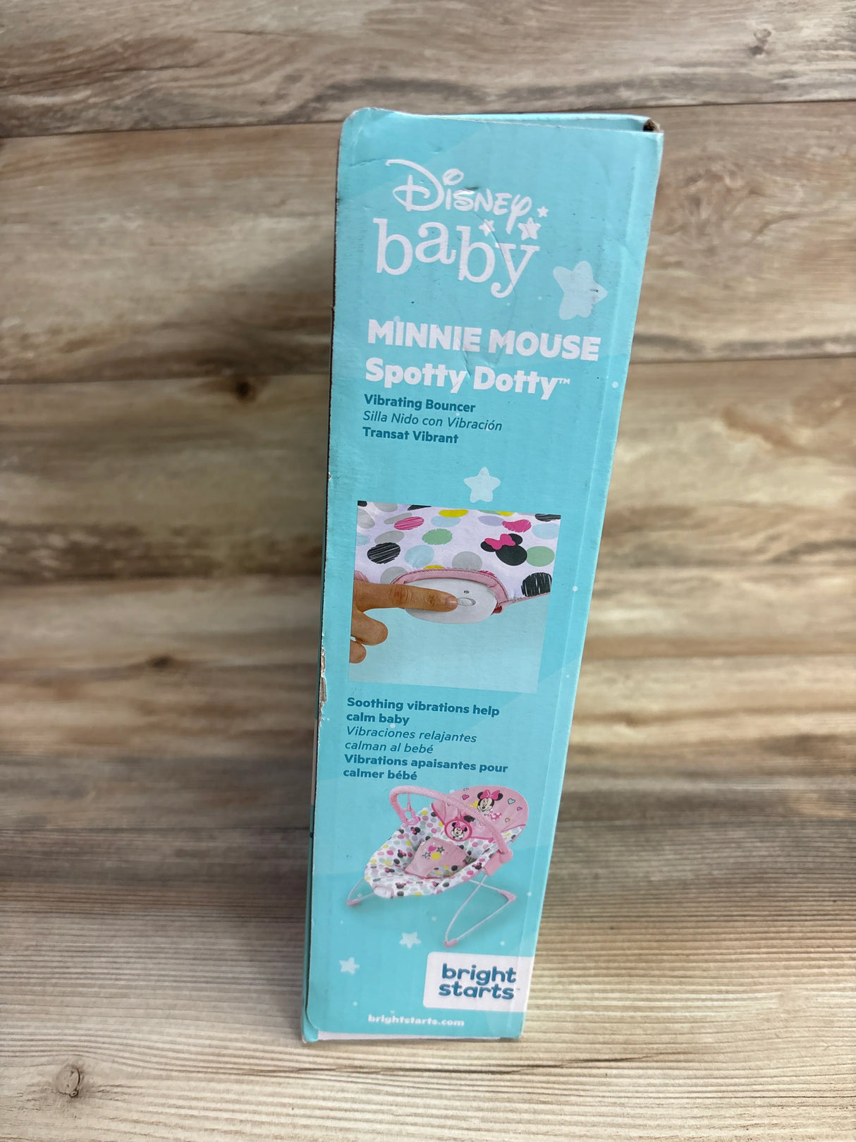 NEW Bright Starts Minnie Mouse Spotty Dotty Vibrating Bouncer