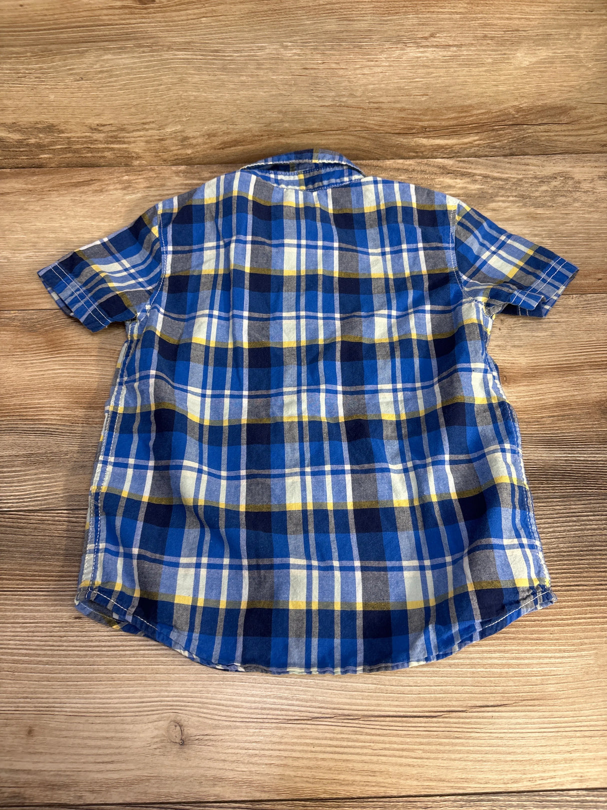Carter's Plaid Button-Up Shirt Blue sz 5T - Me n Mommy To Be