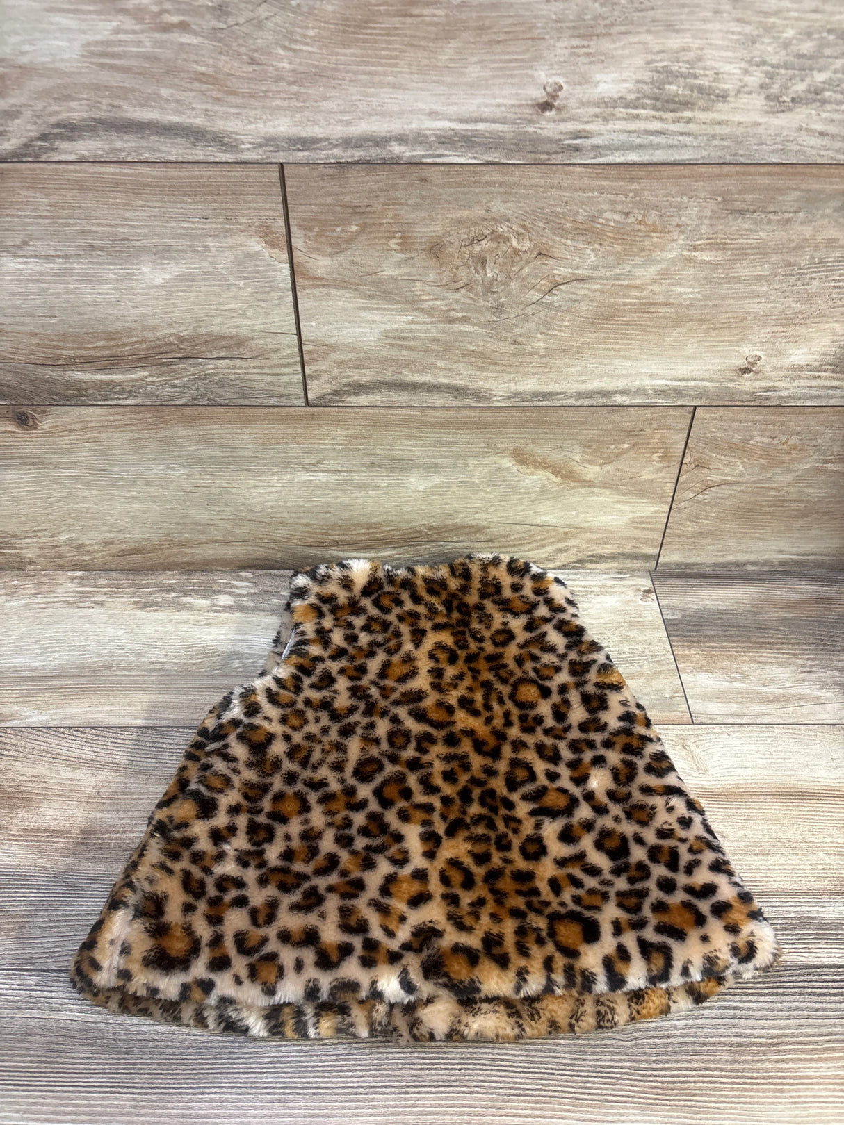 Little Me Leopard Print Plush Vest Brown sz 24m