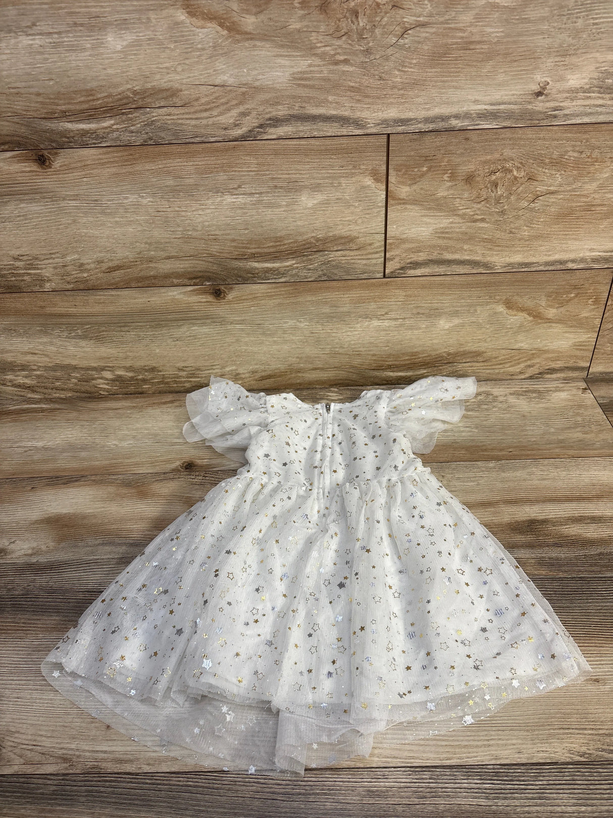 Cat & Jack Star Tulle Dress White sz 3T