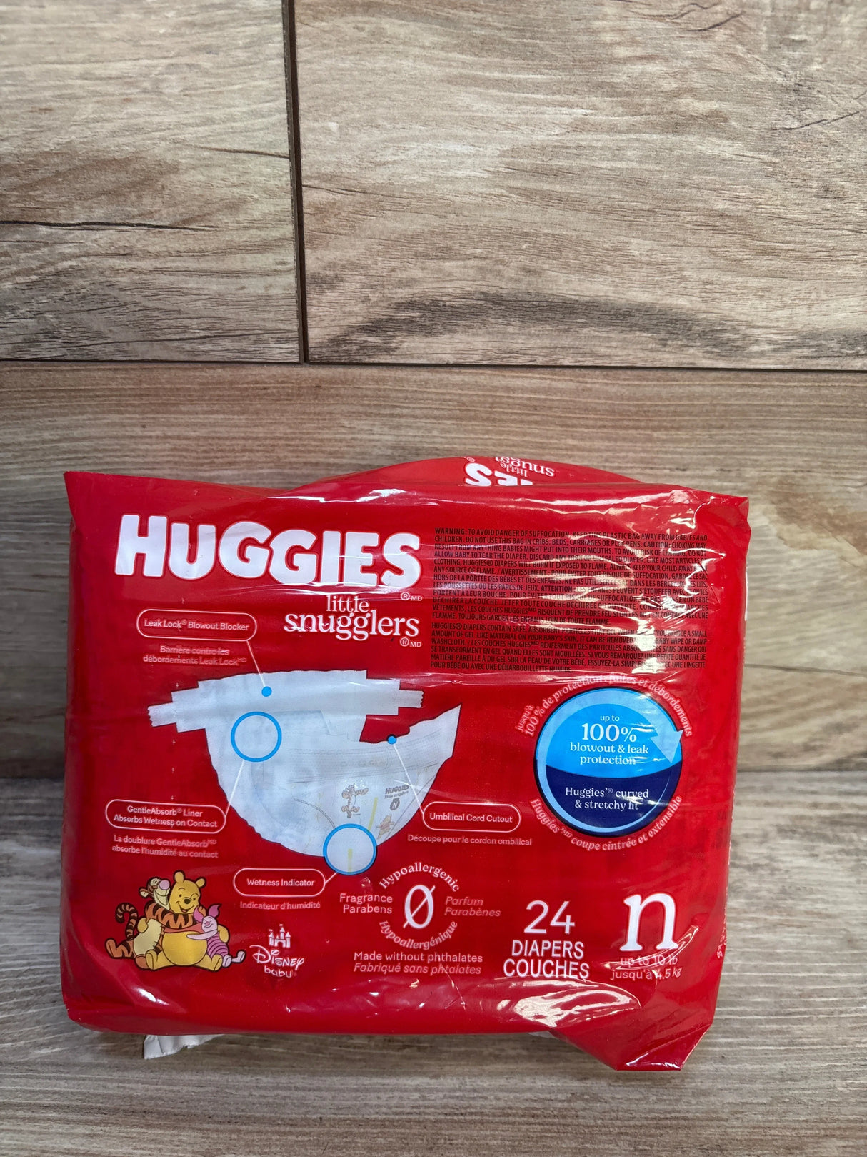 NEW Huggies Little Snugglers Baby Diapers, 24ct Size Newborn