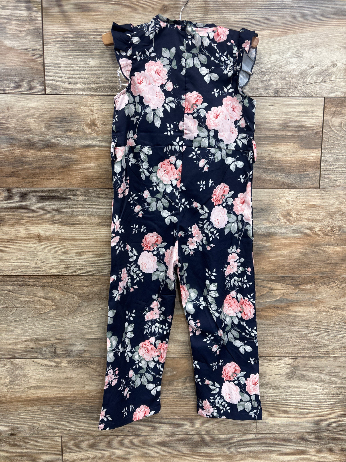 2pc Floral Jumpsuit & Headpiece Set Navy sz 2T