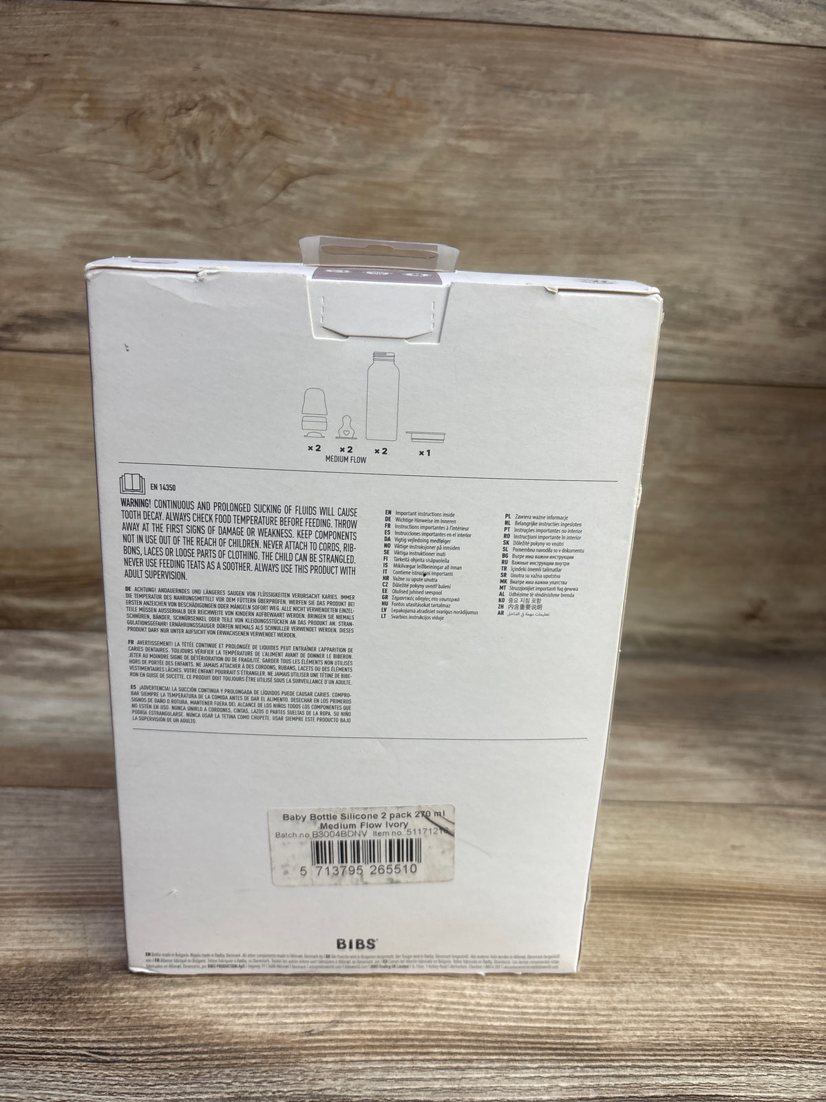NEW Bibs 2pk Medium Flow Baby Bottles 9oz 2m+