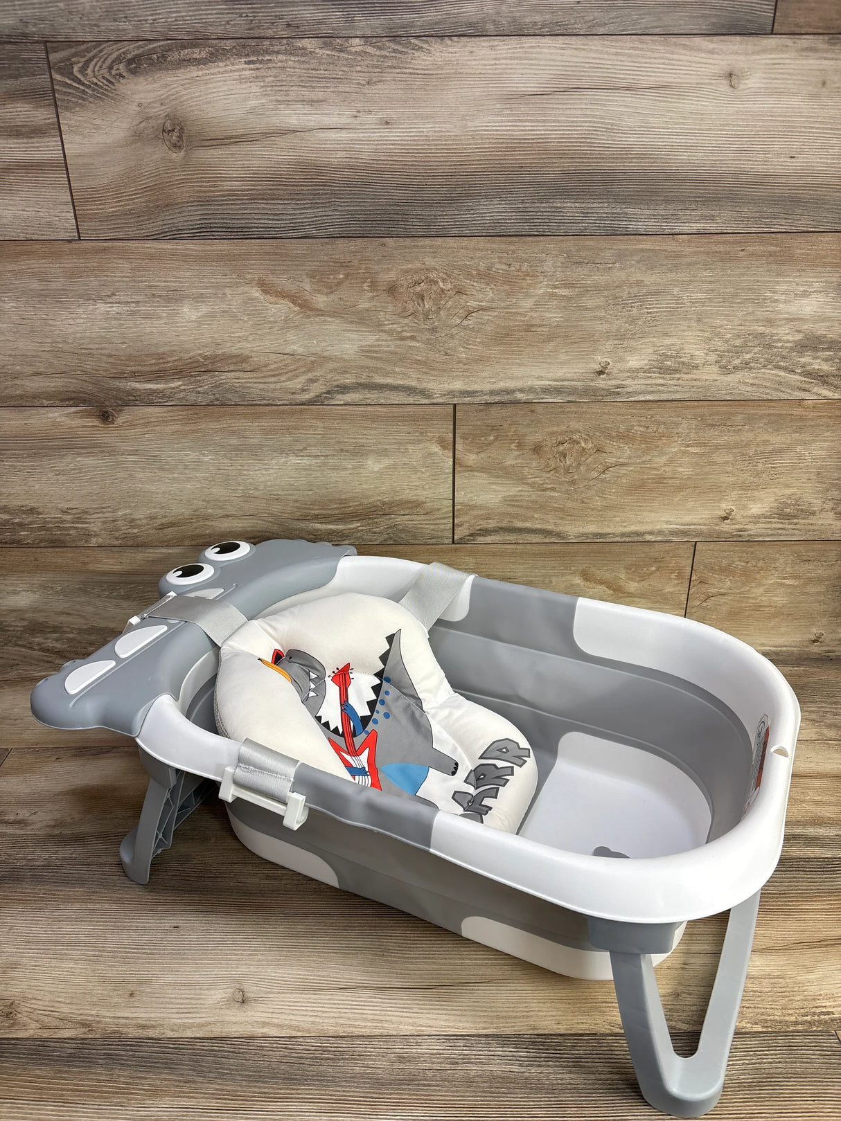 Tavlshero Foldable Baby Bath Tub w/ Thermometer Grey
