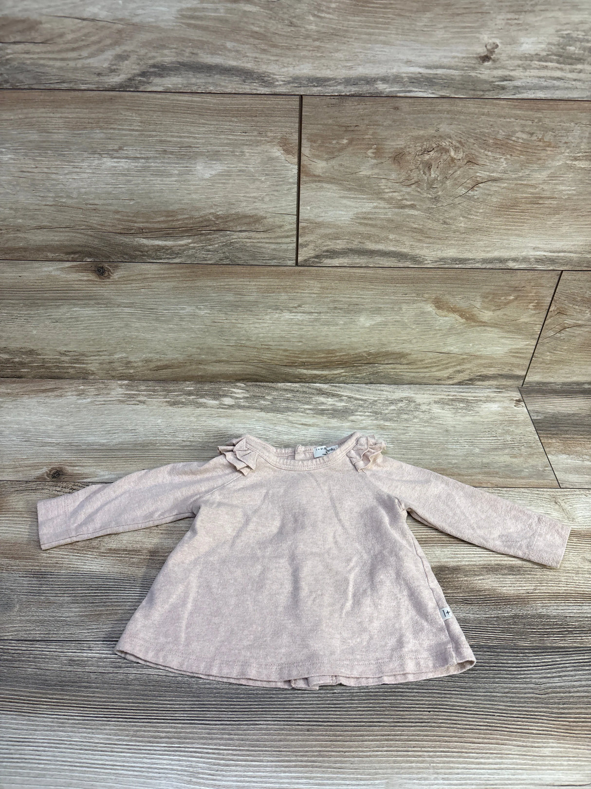 1+ In The Family Brigitte Ruffle Loong Sleeve Top Pink sz 6m