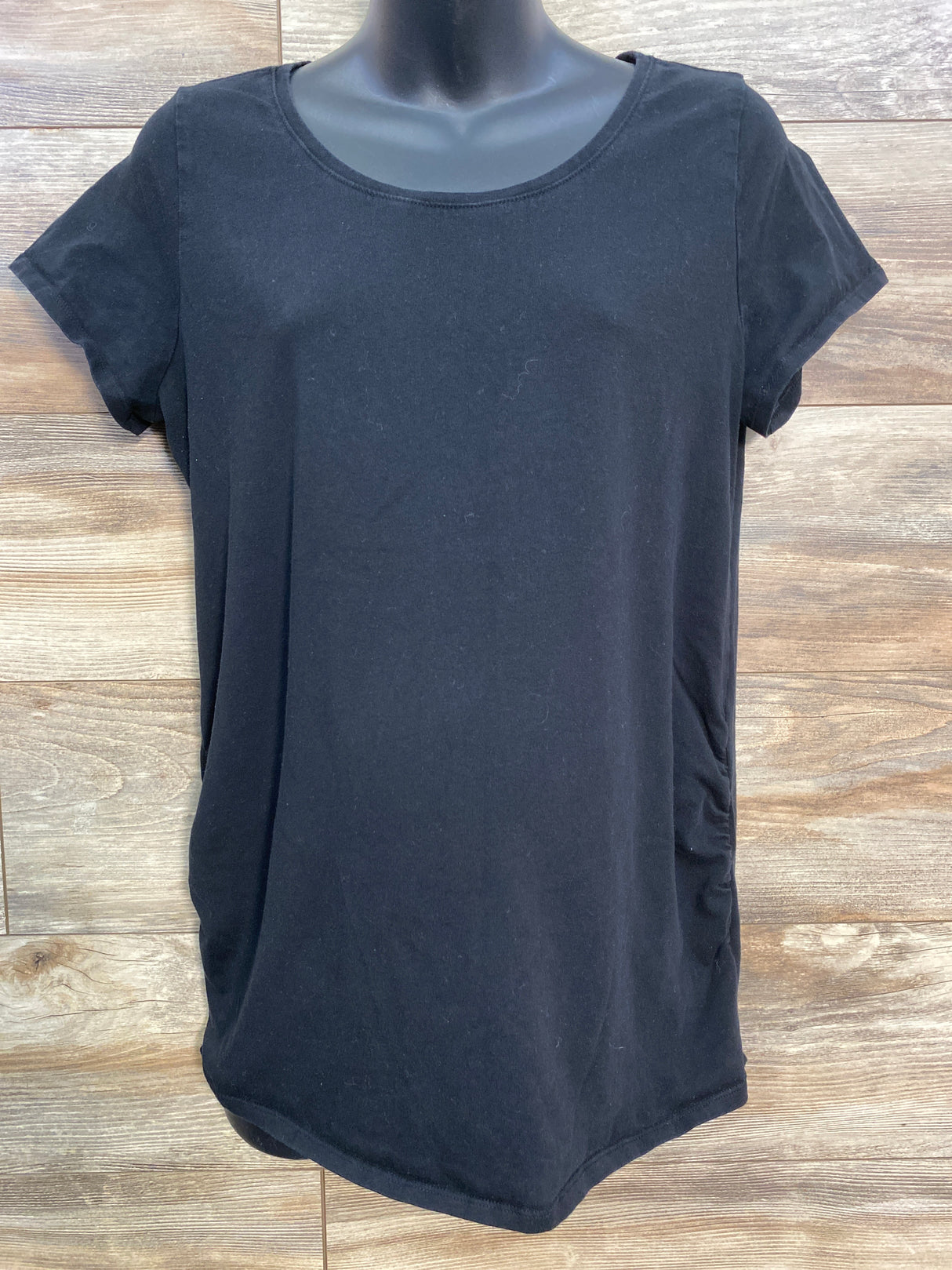 Bump Start Maternity Ruched Shirt Black sz Large