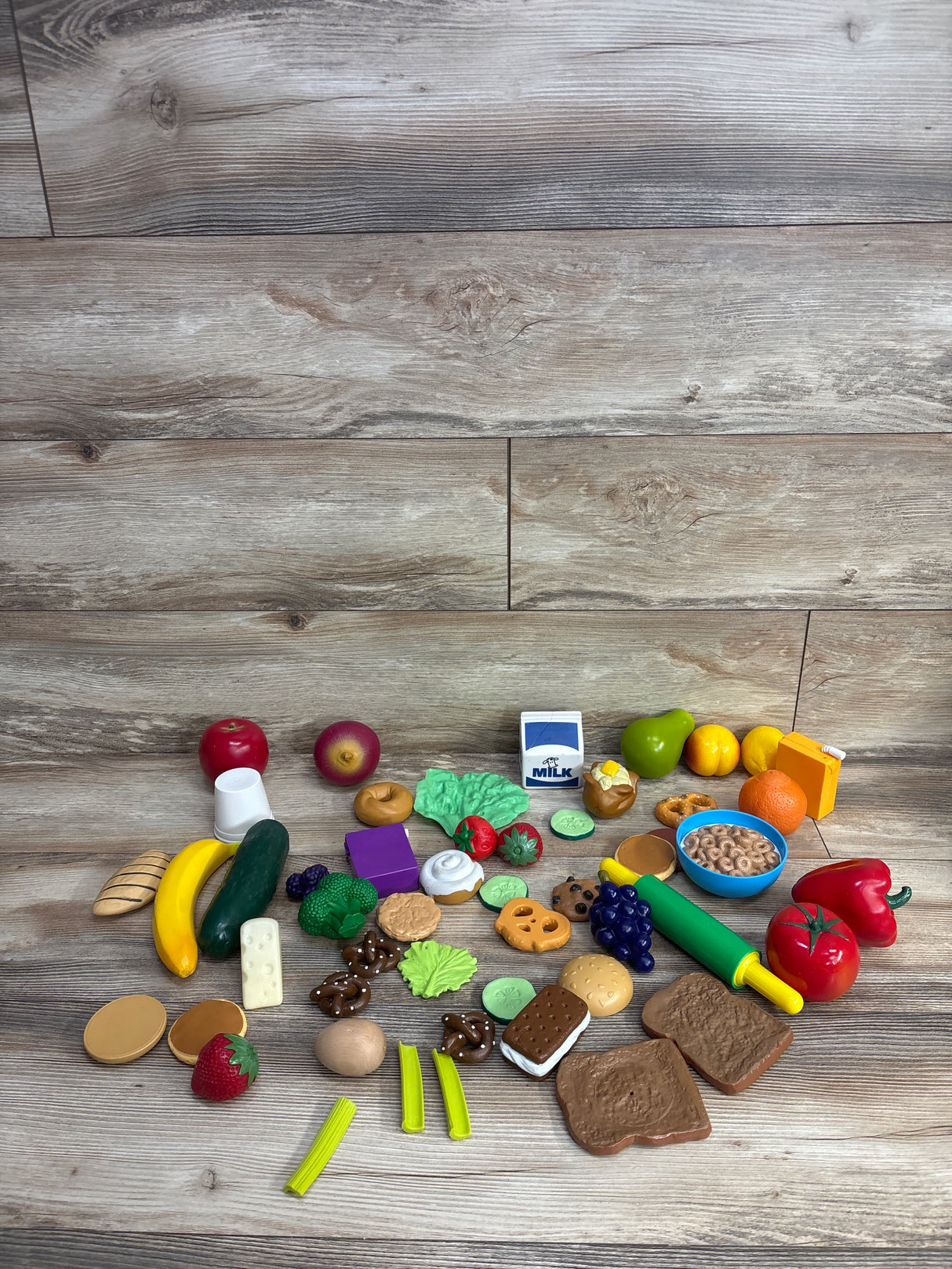 Assorted Plastic Play Food 51pc