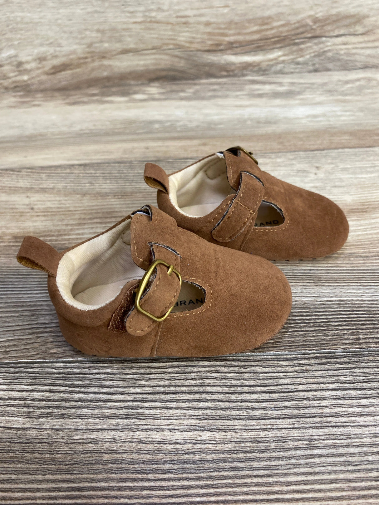Lucky Brand Suede Mary Jane Crib Shoes Brown sz 2c