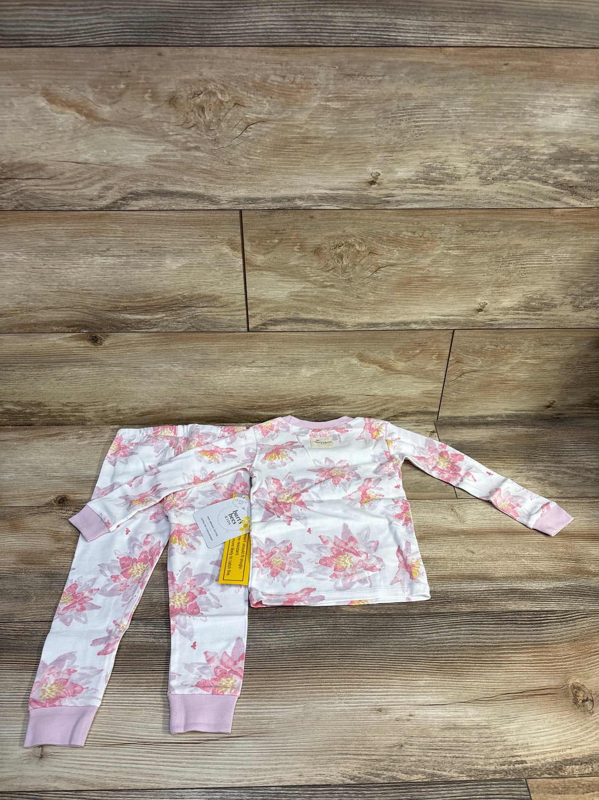 NEW Burt's Bees Baby 2pc Pajama Set White sz 2T