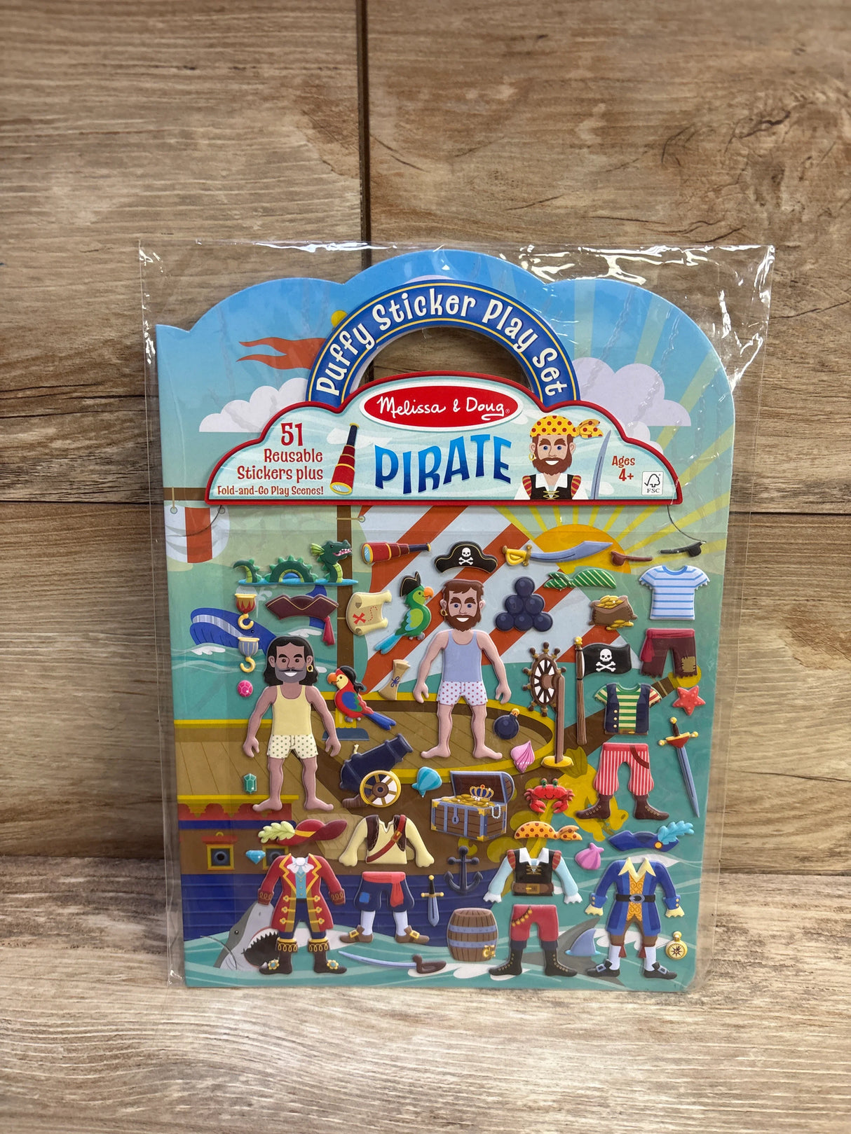 NEW Melissa & Doug Puffy Sticker Activity Book: Pirates
