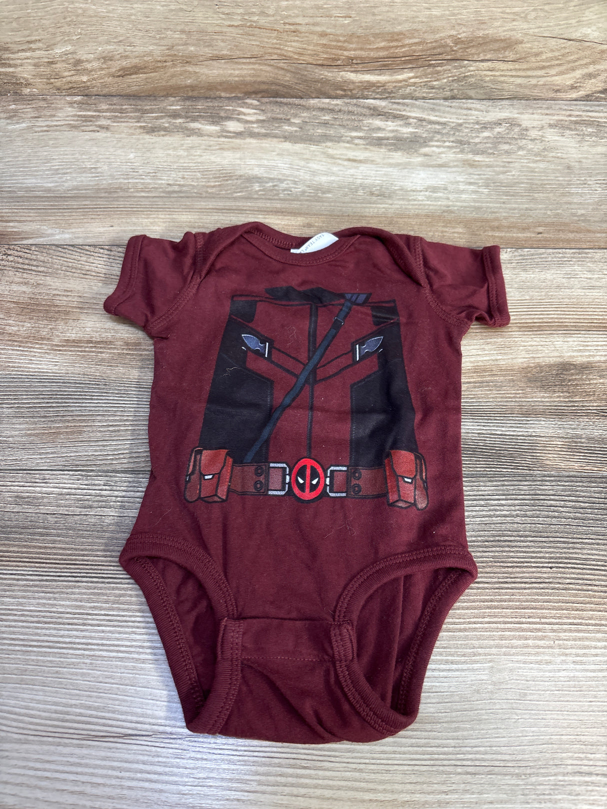 Rabbit Skins Deadpool Bodysuit Maroon sz 6m