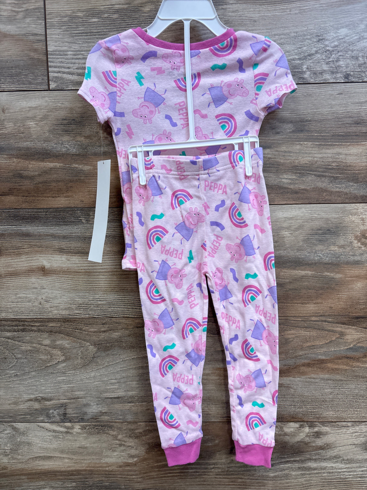 NEW Peppa Pig 2pc Pajama Set Pink sz 3T