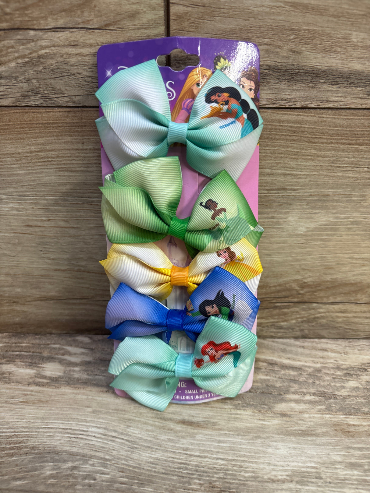 NEW Disney Princess 5pk Hair Bows