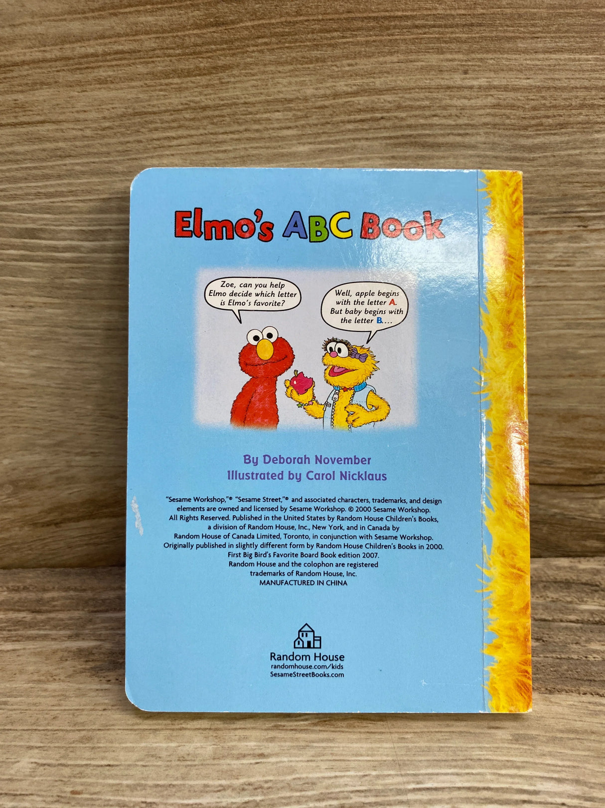 Sesame Street Elmo's ABC Book... Board Book