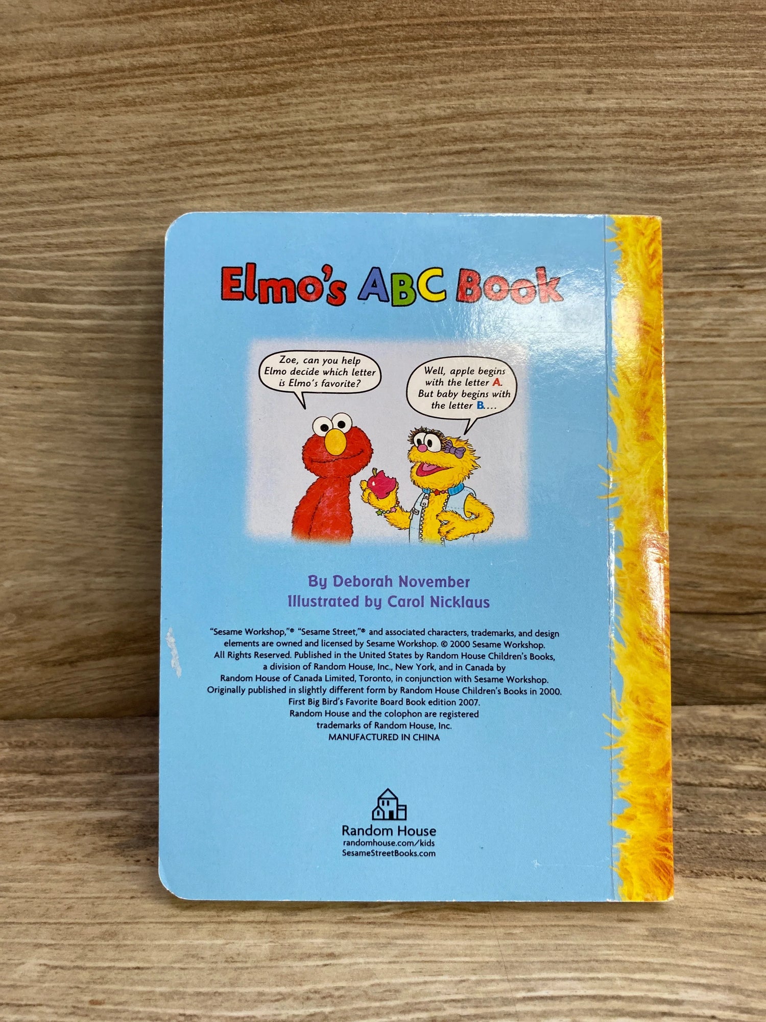 Sesame Street Elmo's ABC Book... Board Book