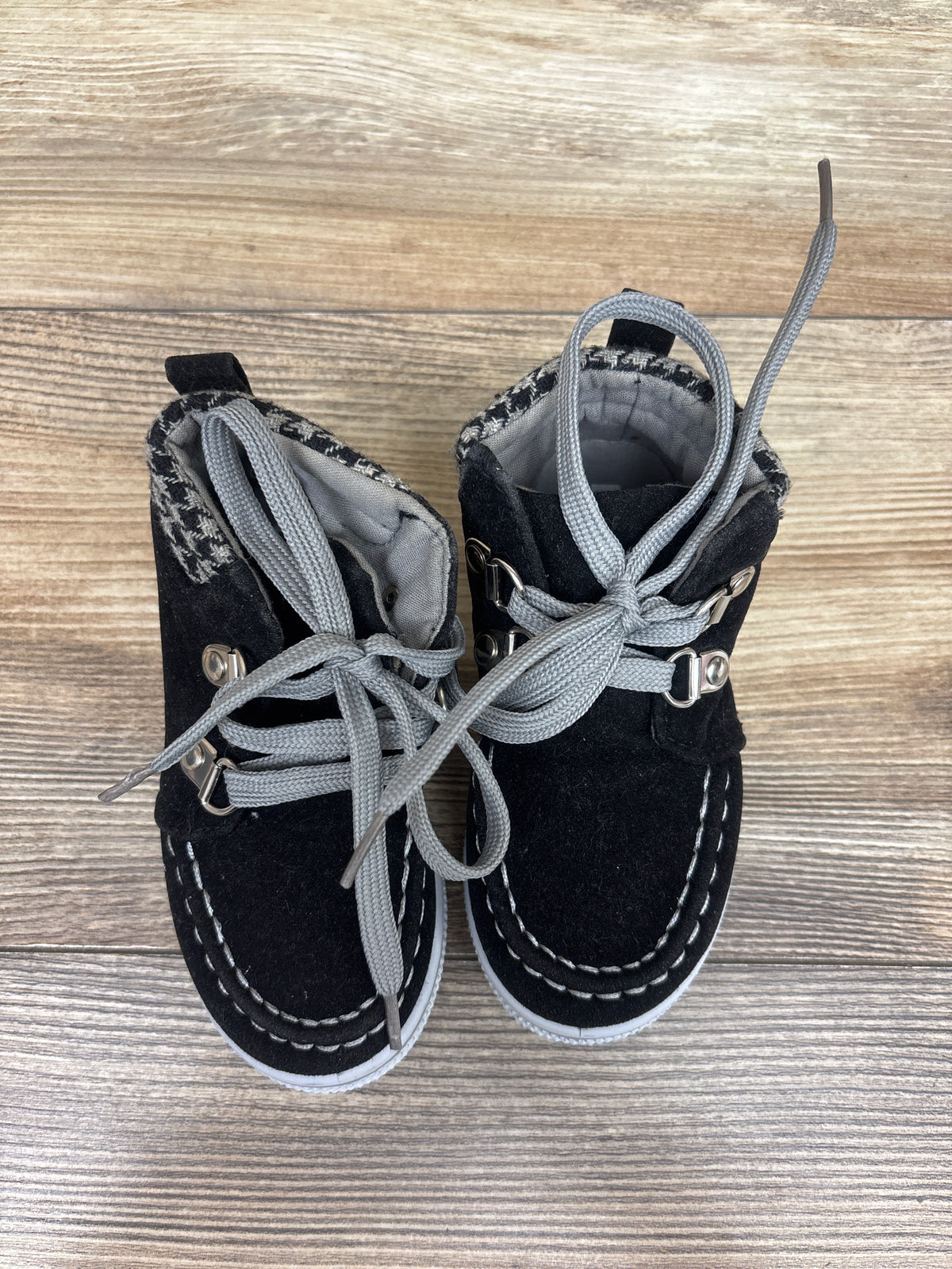Shoe Shox Lace-Up High Top Sneakers Black sz 5c