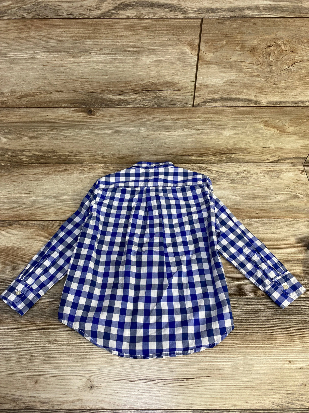 Ralph Lauren Gingham Button Down Shirt Blue sz 4T - Me n Mommy To Be
