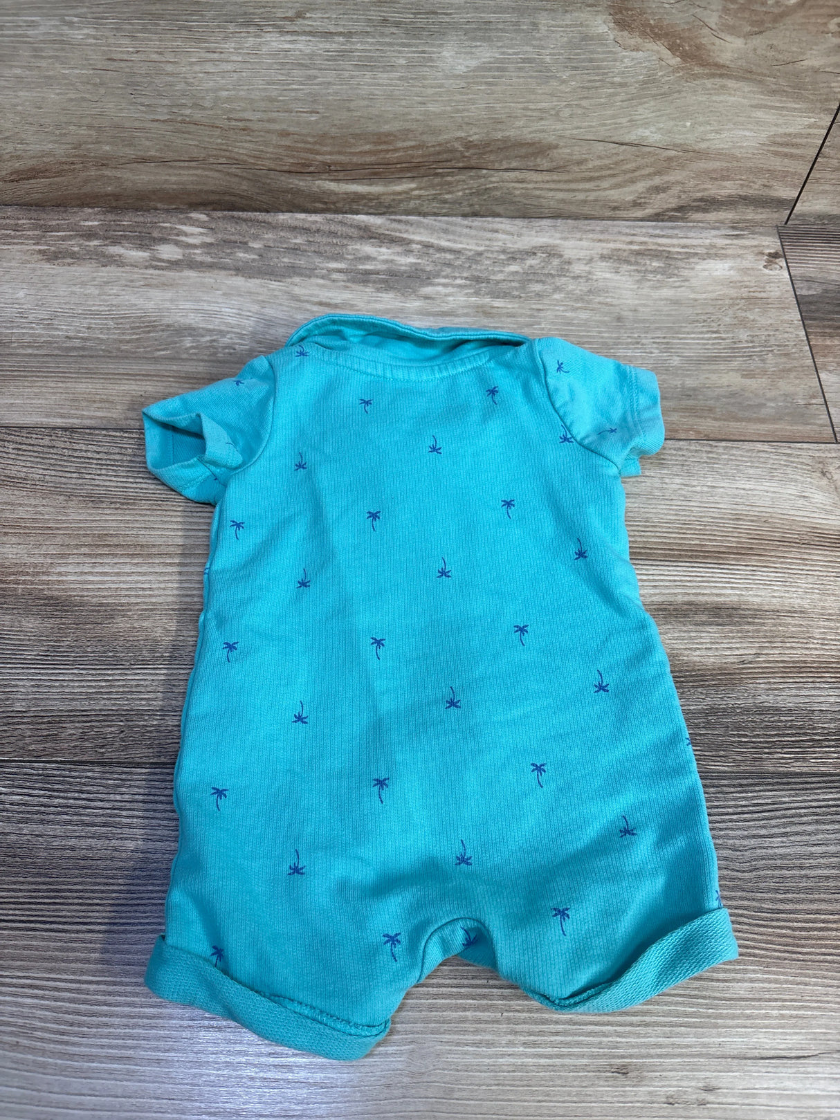 Cat & Jack Polo Shortie Romper Teal sz 0-3m