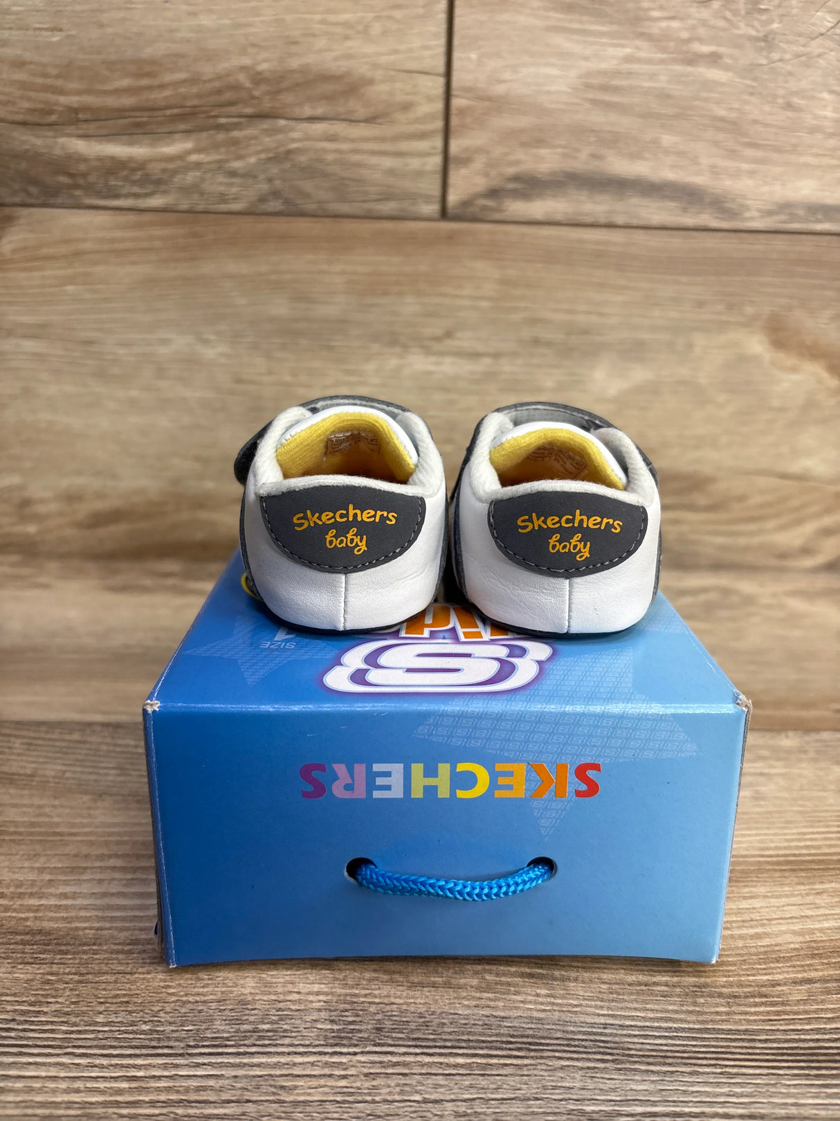 NEW Skechers 'Will Send Name Tomm' Adjustable Strap Shoes, White sz 1c