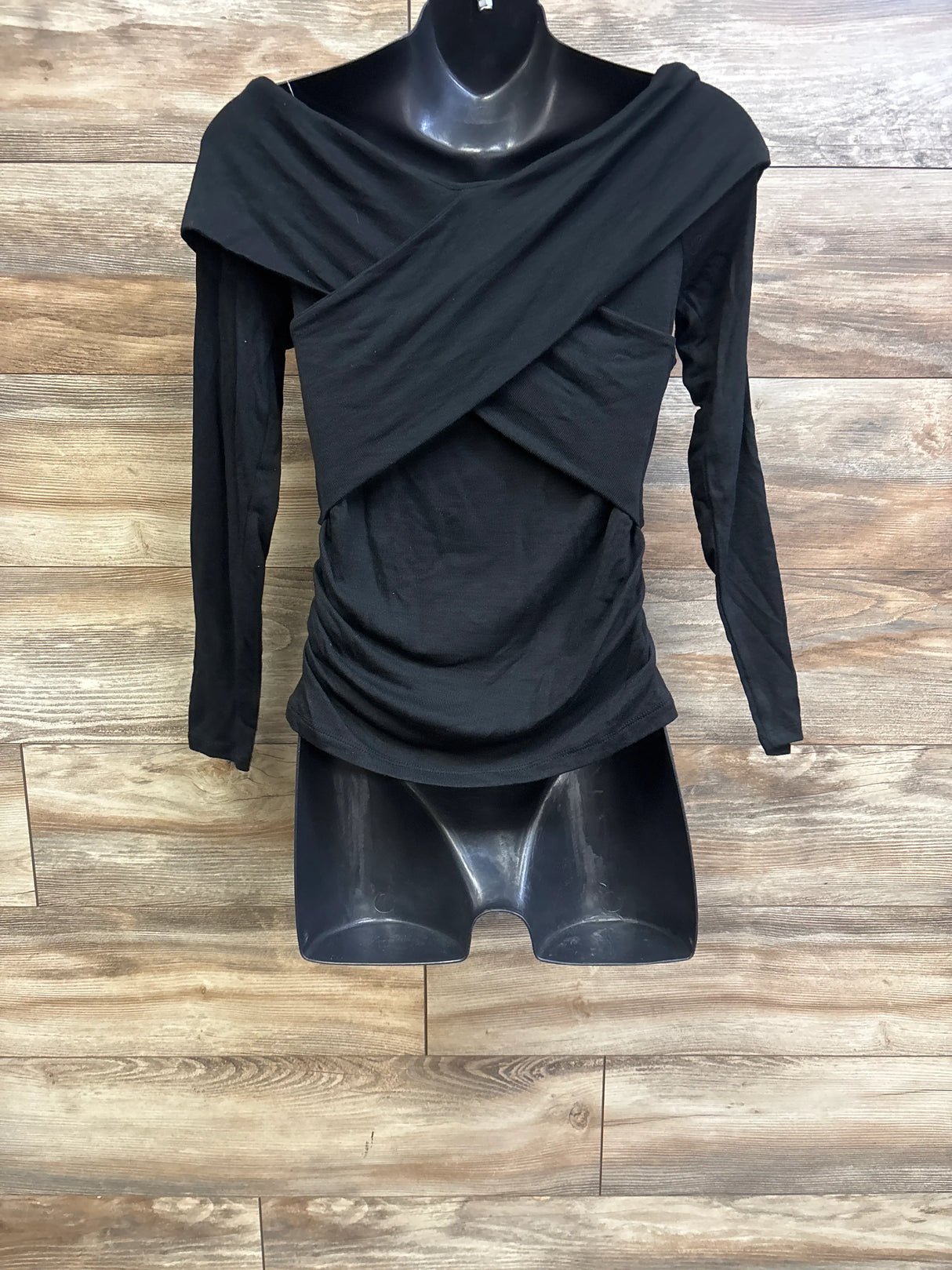 NEW Isabel Maternity Cross Front Top Black sz Small