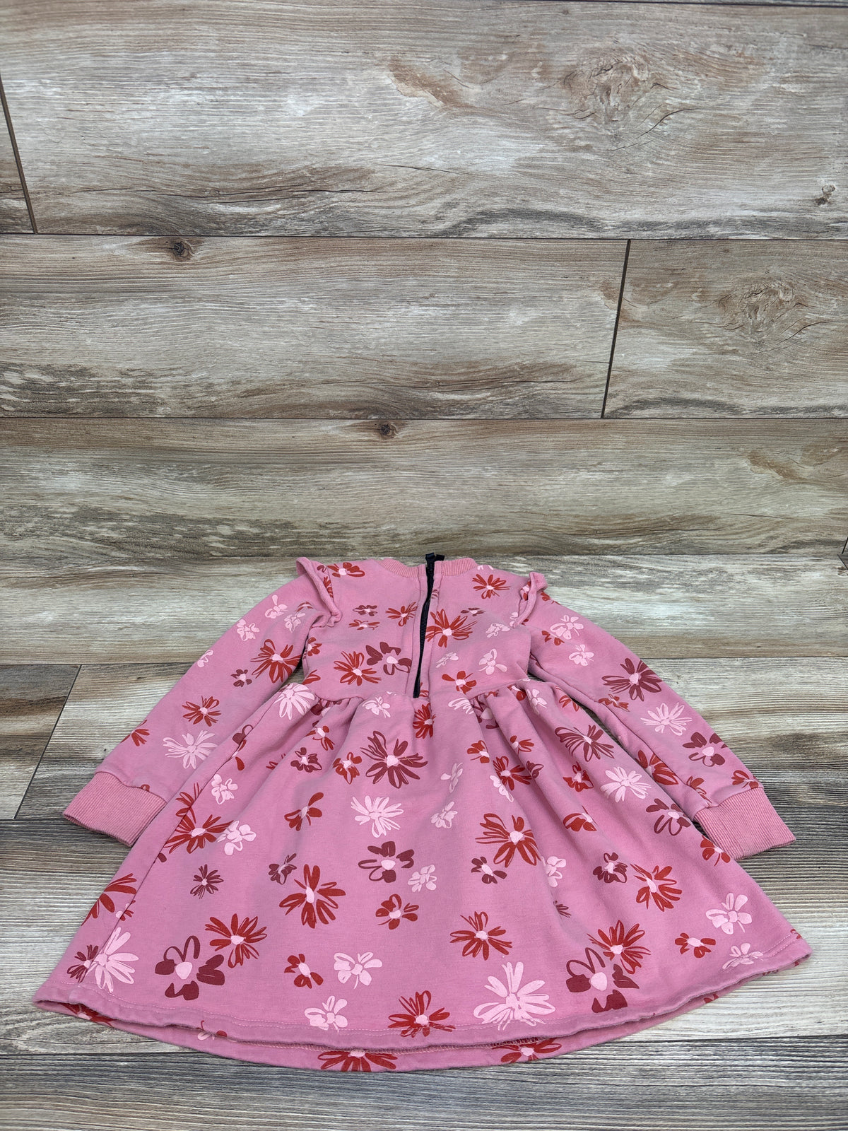 Tiny Tribe Floral Sweatshirt Dress Pink sz 4T