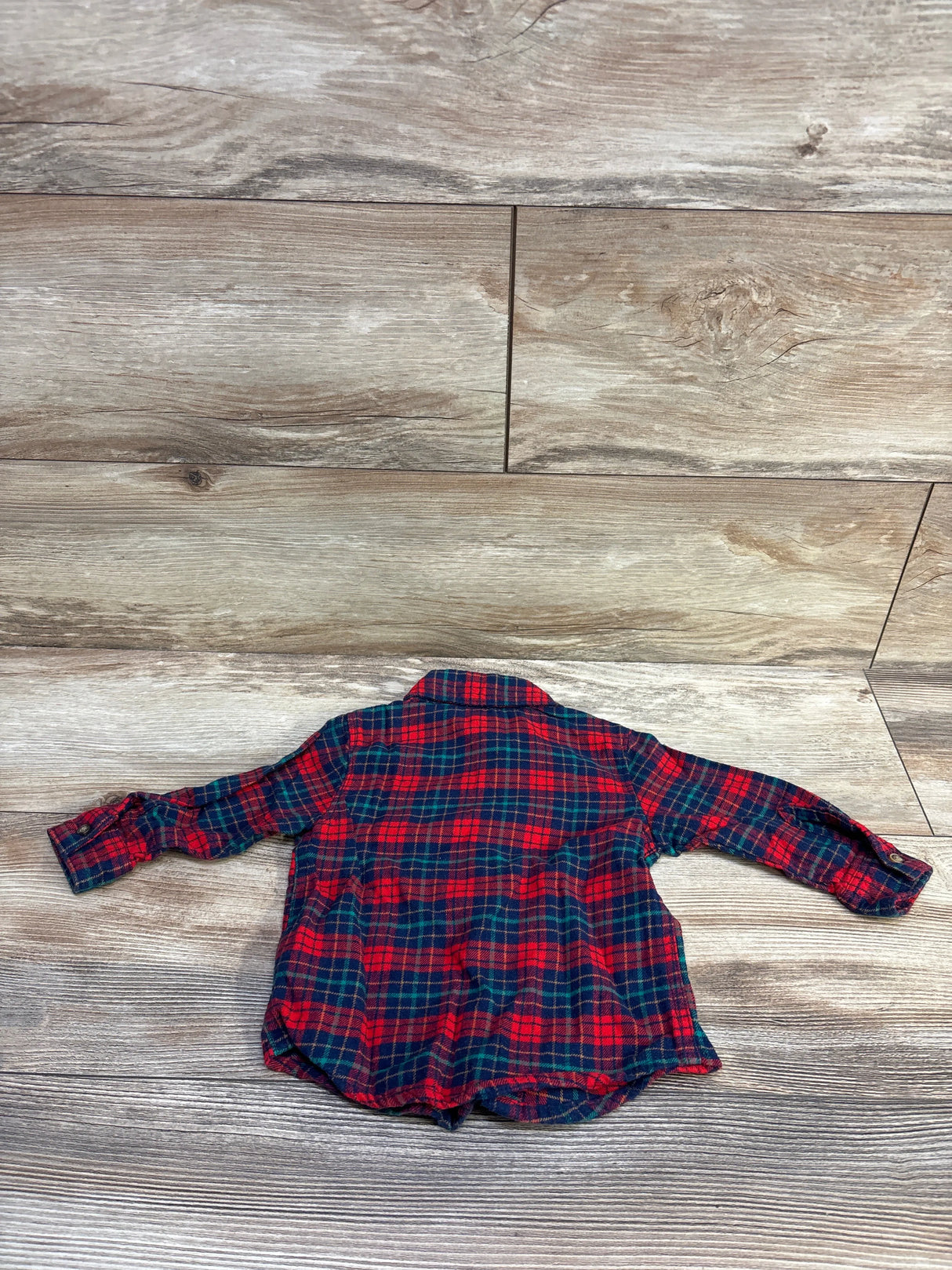 Carter's Plaid Button-Up Shirt Red sz 9m