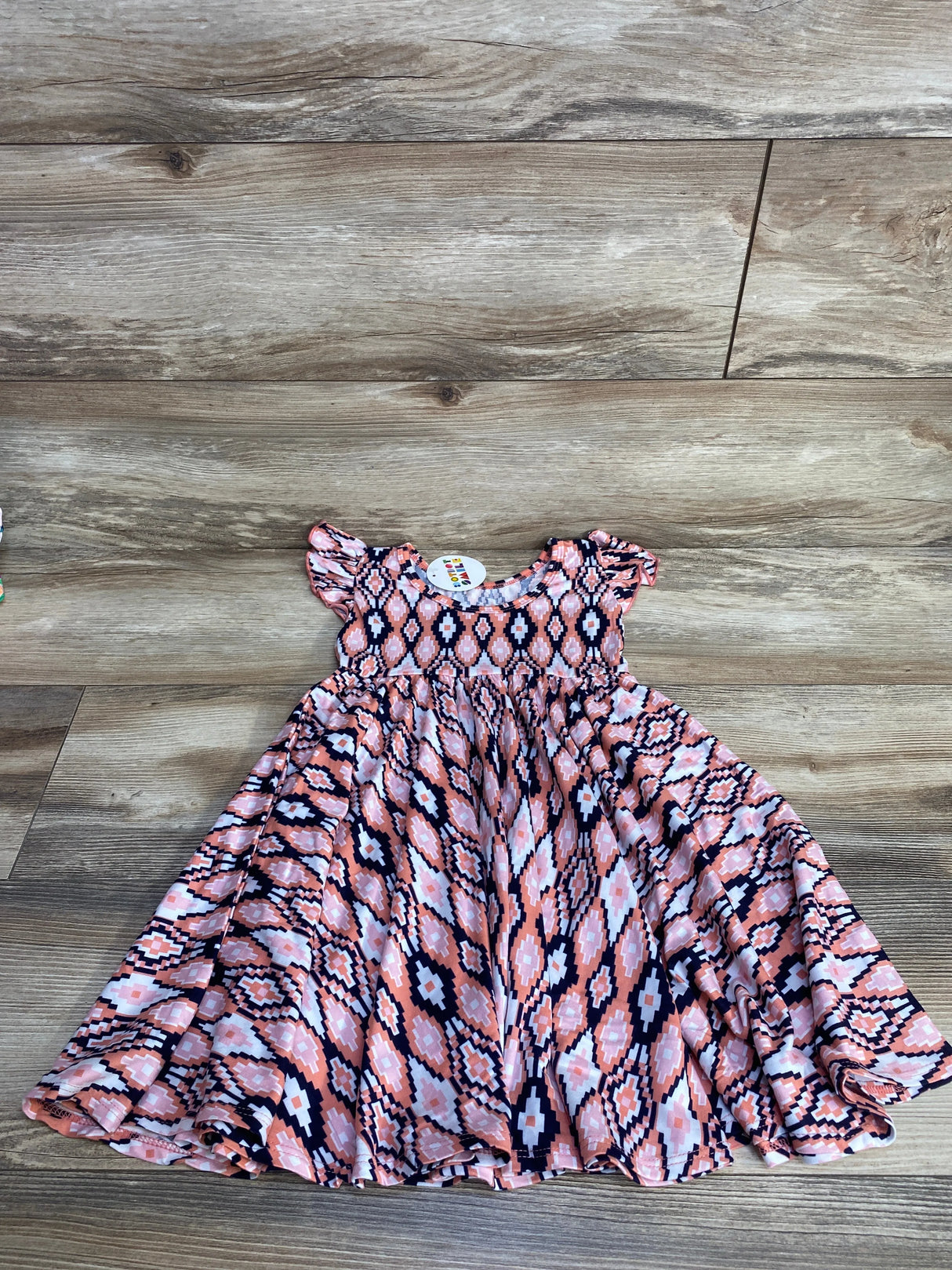 NEW Dot Dot Smile Flutter Sleeve Empire Dress Pink sz 3-4T - Me n Mommy To Be