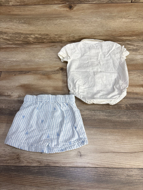 Tommy Bahama 2pc Bodysuit & Shorts White sz 3-6m - Me n Mommy To Be