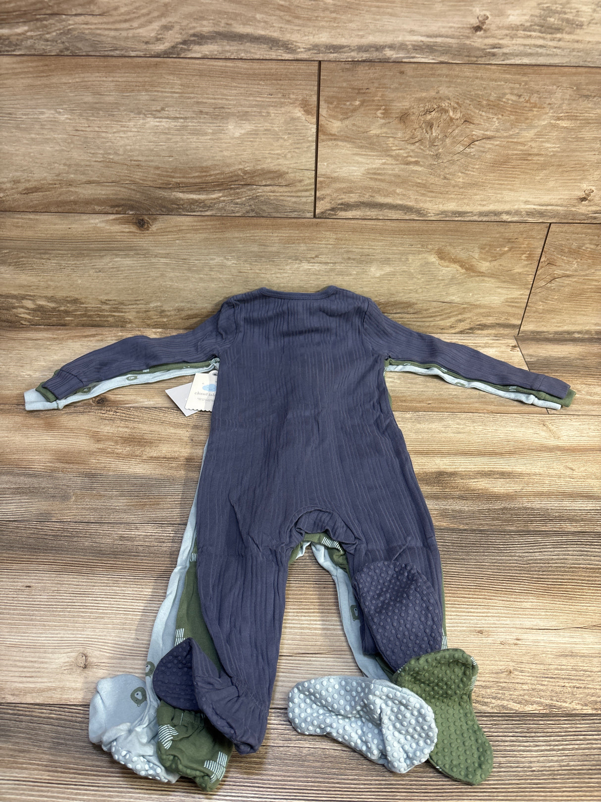 NEW Cloud Island 3pk Bears Sleepers Green/Blue sz 18m
