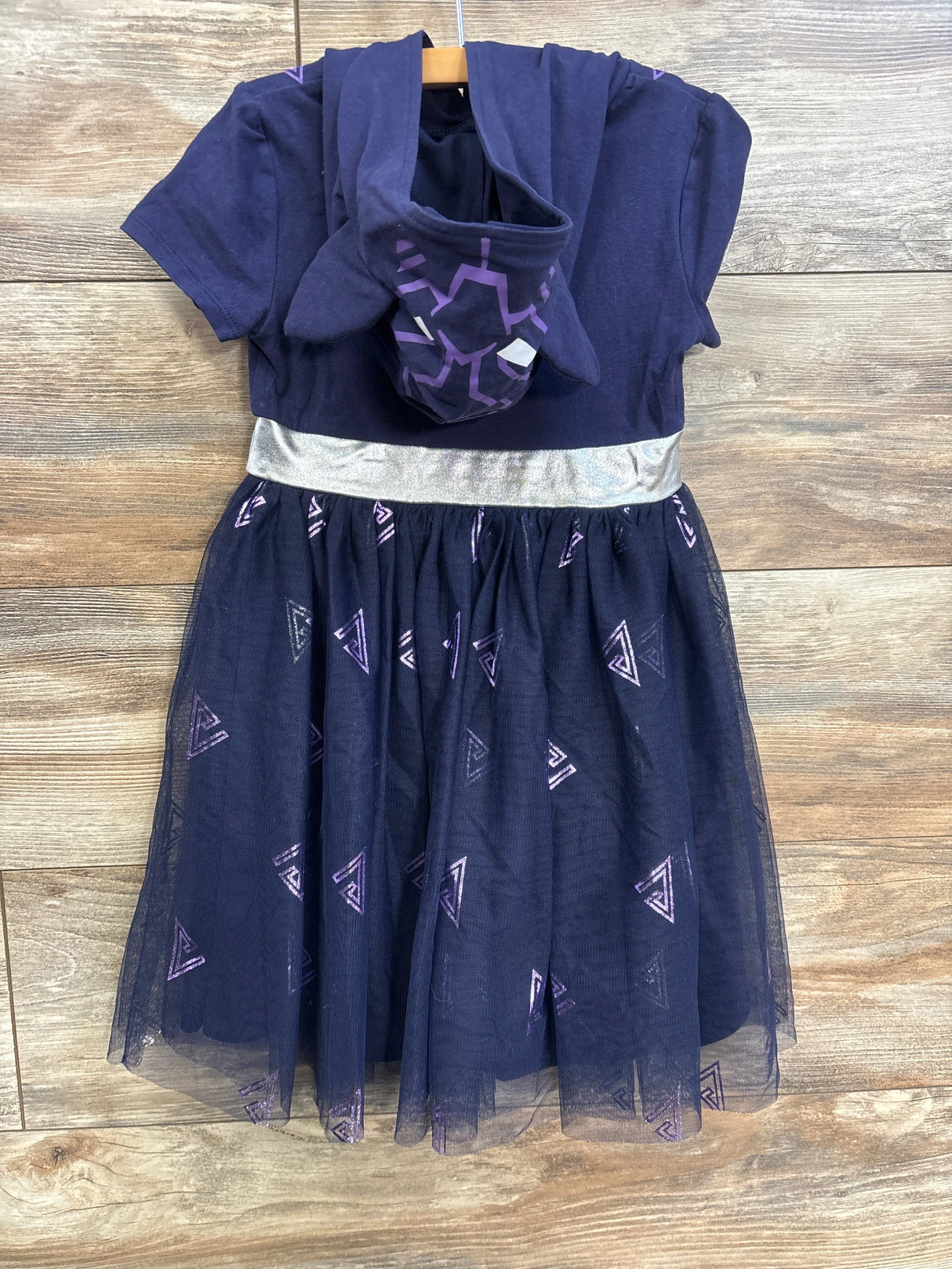 Marvel Black Panther Hooded Costume Dress Navy sz 4/5T