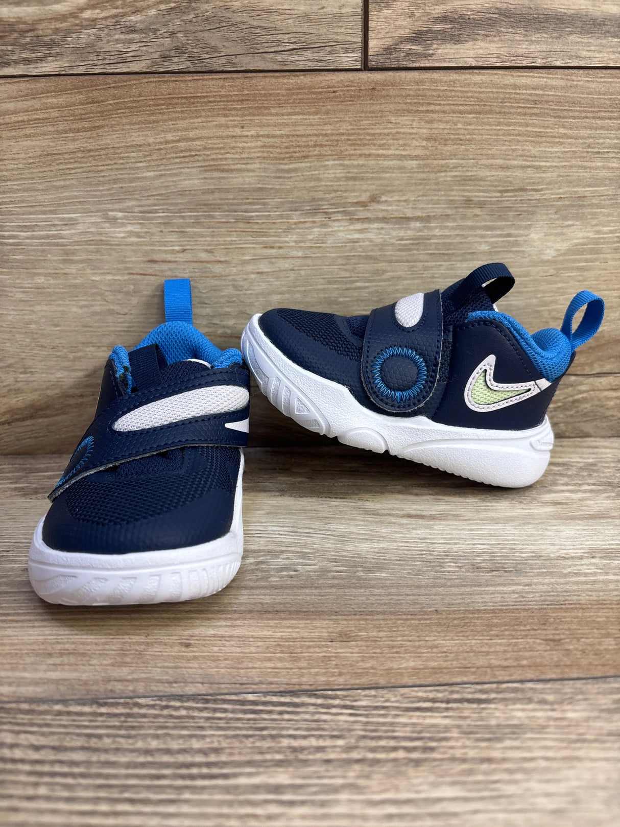 Nike Team Hustle D11 TD 'Midnight Navy Barely Volt' Sneakers sz 6c - Me n Mommy To Be