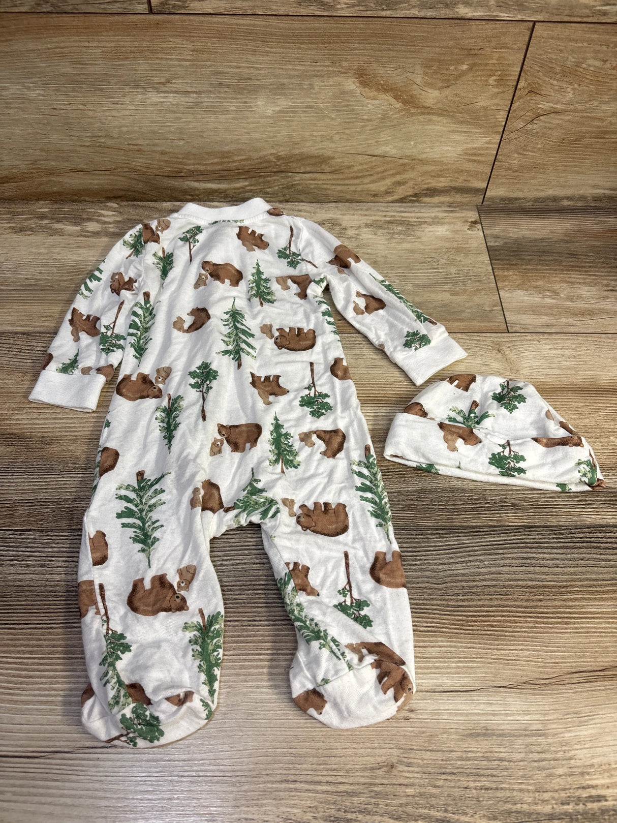 Baby Essentials 2pc Viscose Sleeper & Hat Set White sz 3m