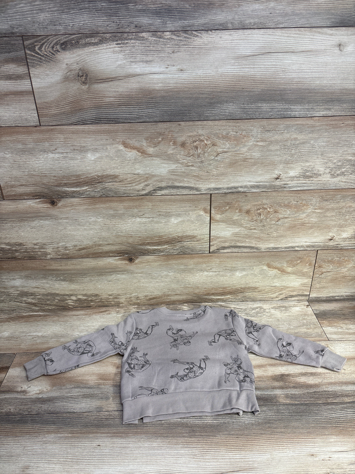 Marvel Textured Spiderman Sweatshirt Taupe sz 2T