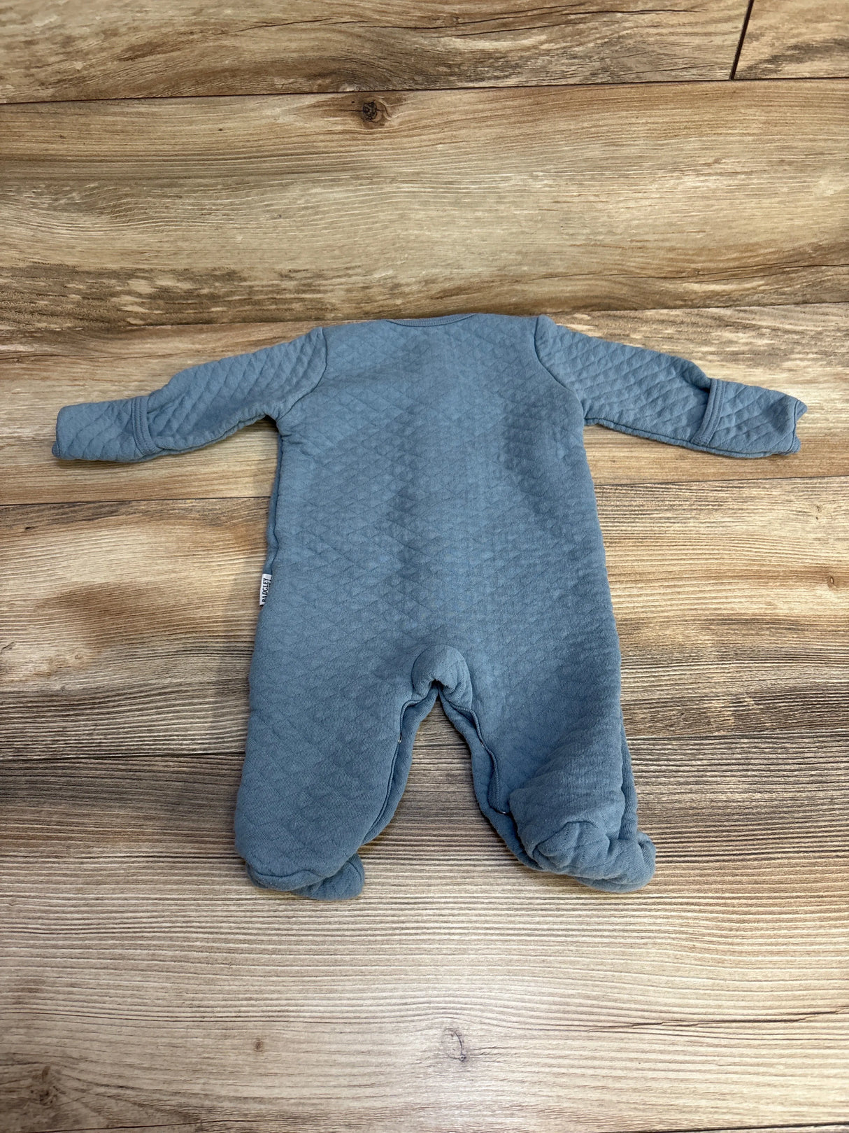 Badgley Mischka Quilted Sleeper Blue sz 6-9m - Me n Mommy To Be