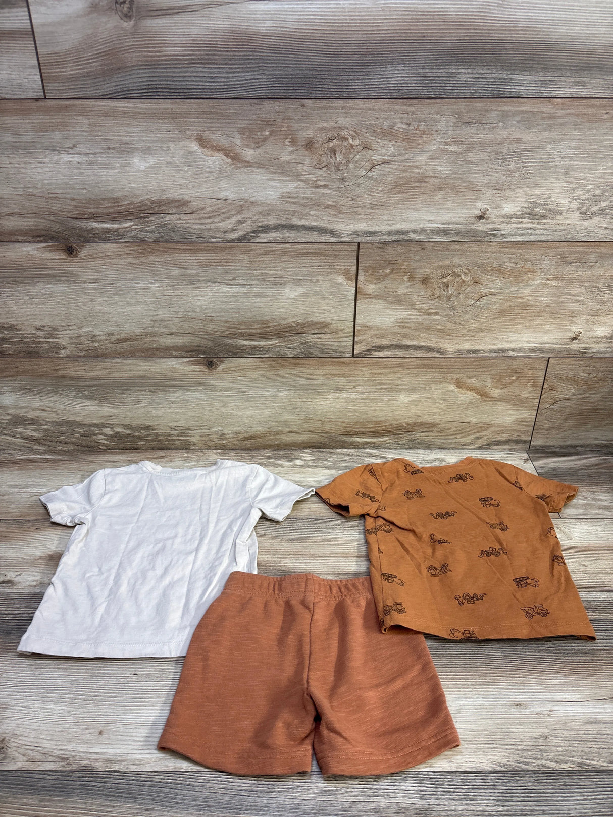 Pekkle 3pc Shirt & Shorts Set Caramel sz 3T