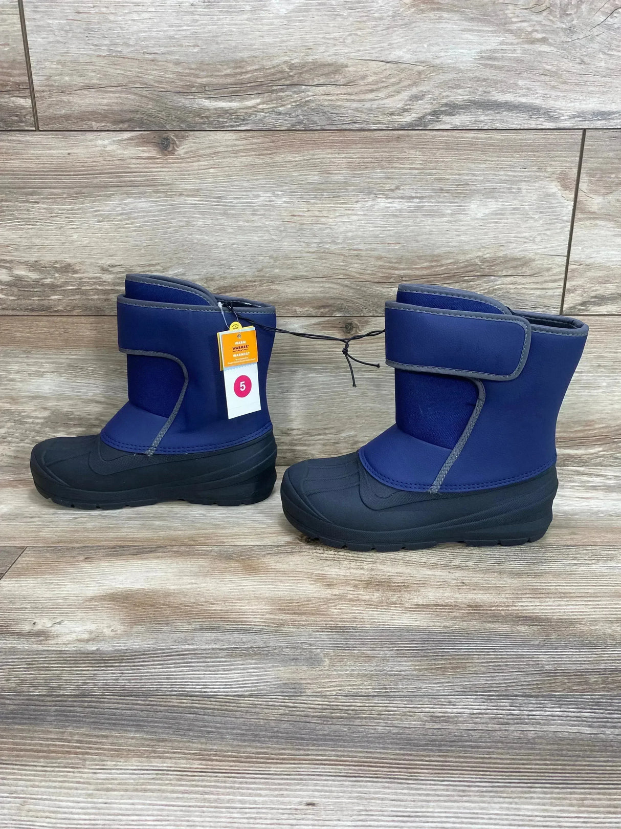 NEW Cat & Jack Navy Elia Snow Boots sz 5Y - Me n Mommy To Be